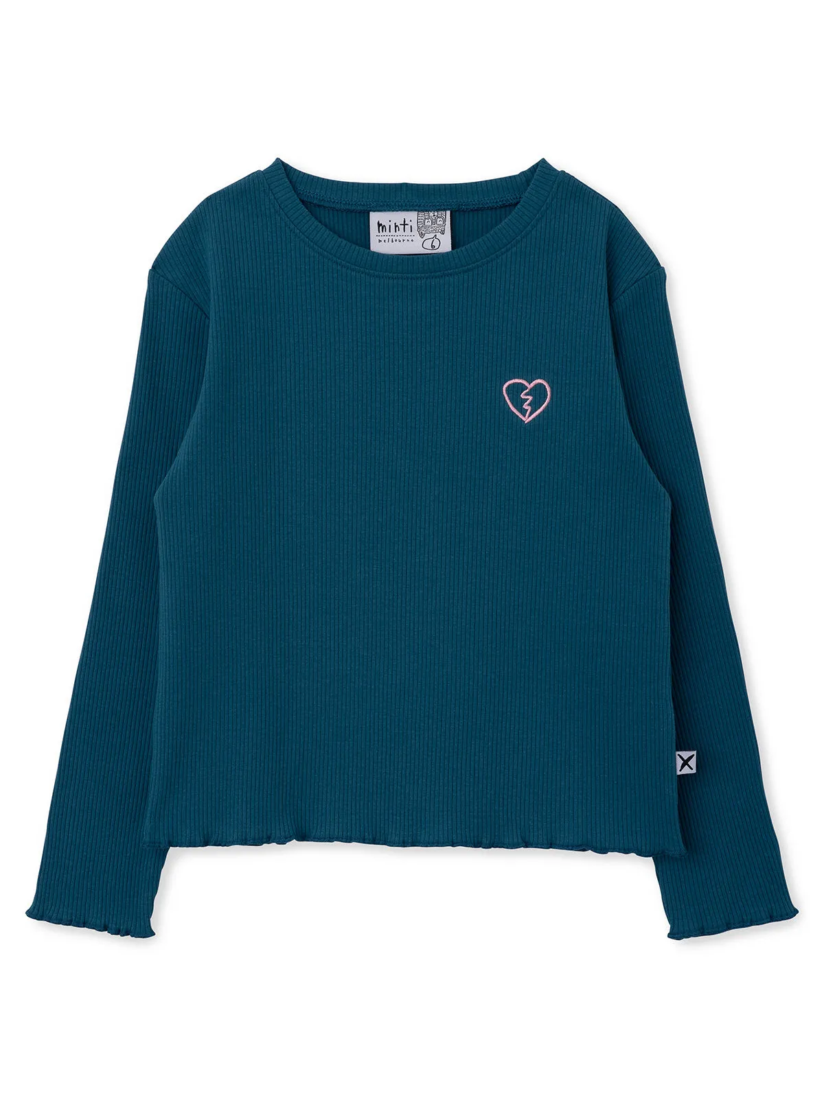 Minti Sketched Heart Ribbed Tee