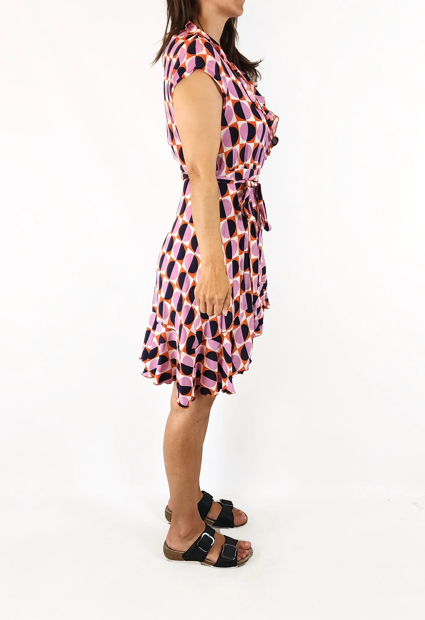 Mister Zimi colourful wrap style dress size 8