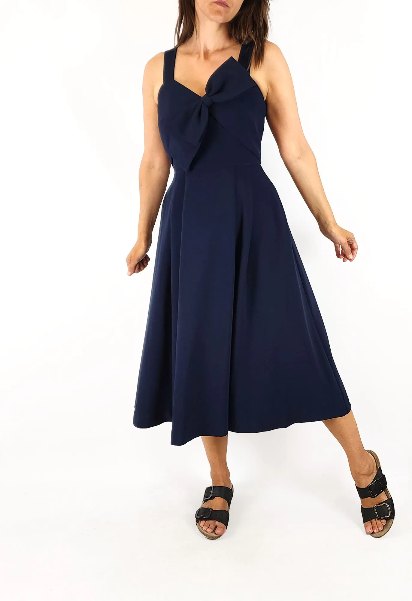 Monsoon navy dress size 8