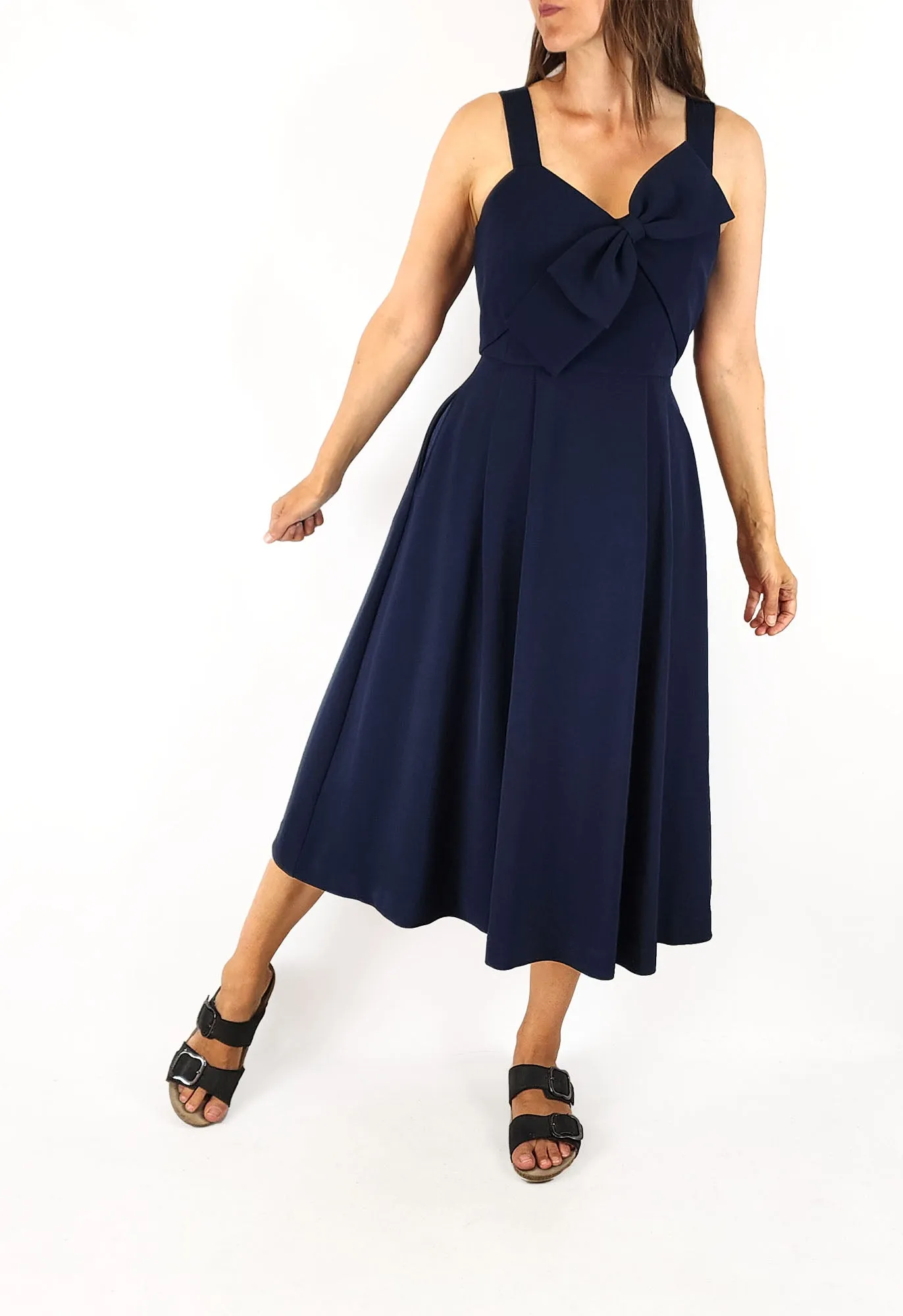 Monsoon navy dress size 8