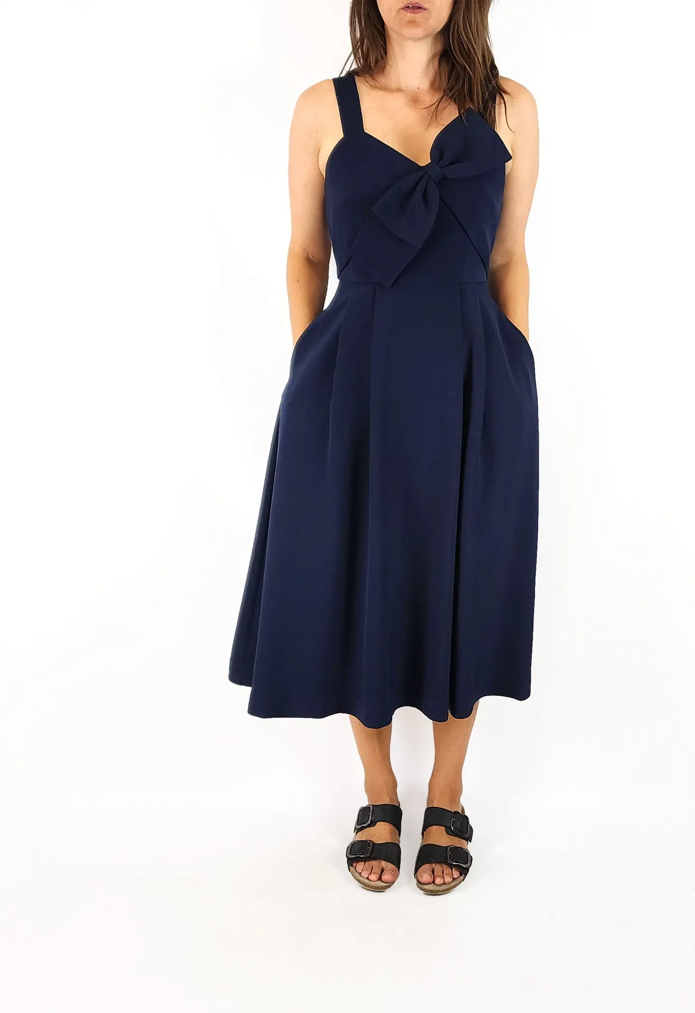 Monsoon navy dress size 8