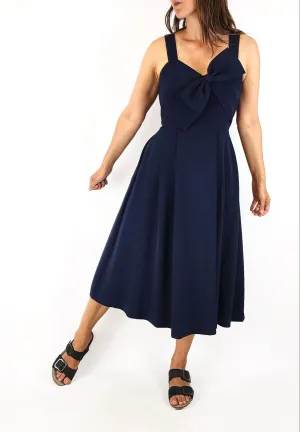 Monsoon navy dress size 8