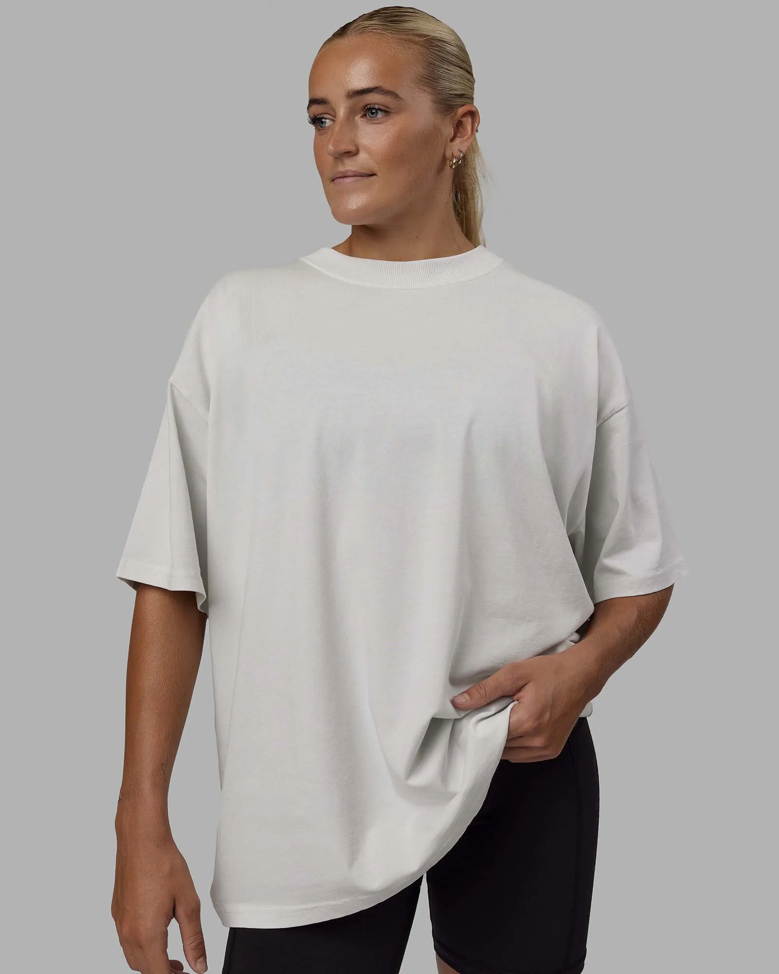Move Fast Washed Heavyweight Tee Oversize - Lunar Rock-Windsurfer