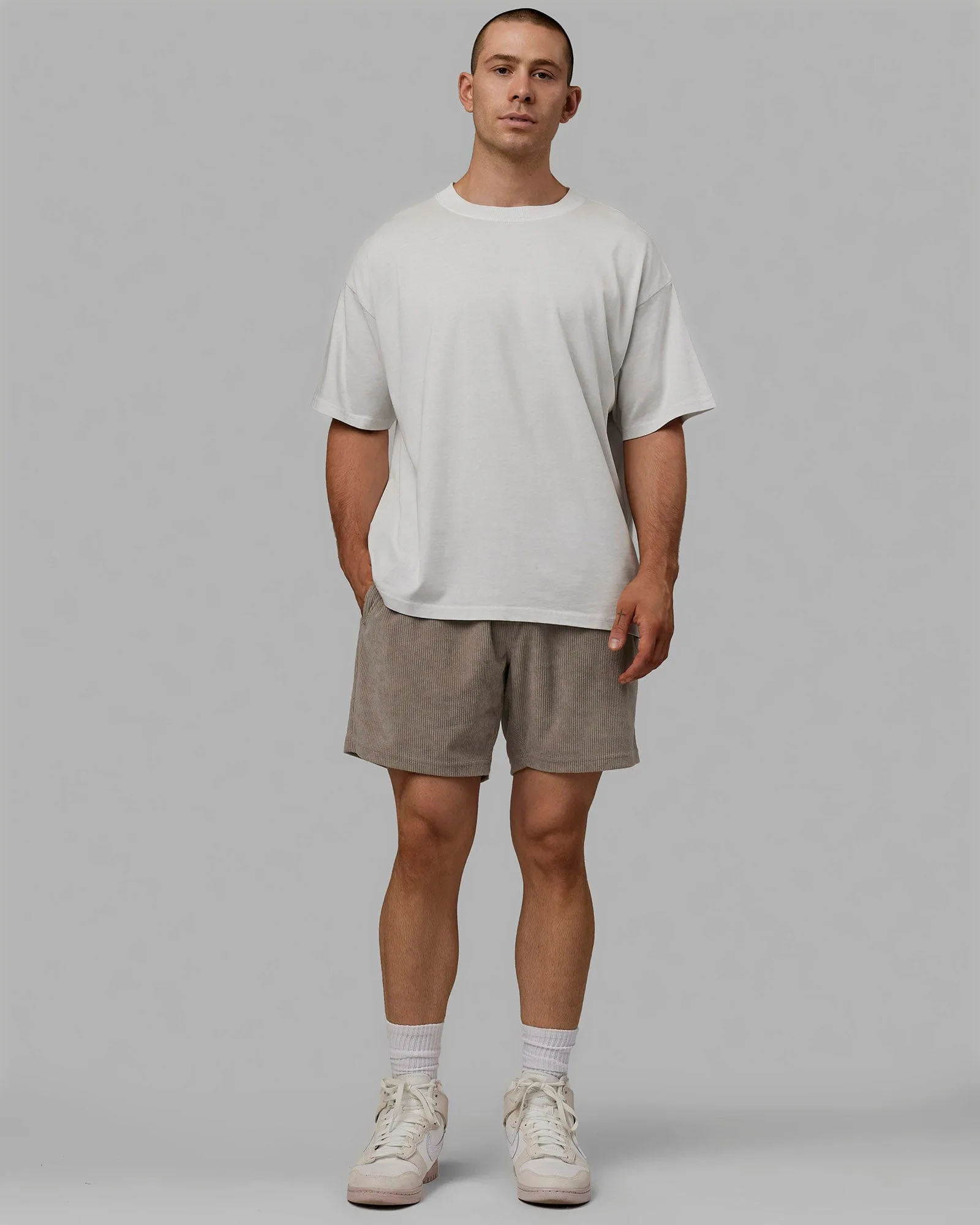 Move Fast Washed Heavyweight Tee Oversize - Lunar Rock-Windsurfer