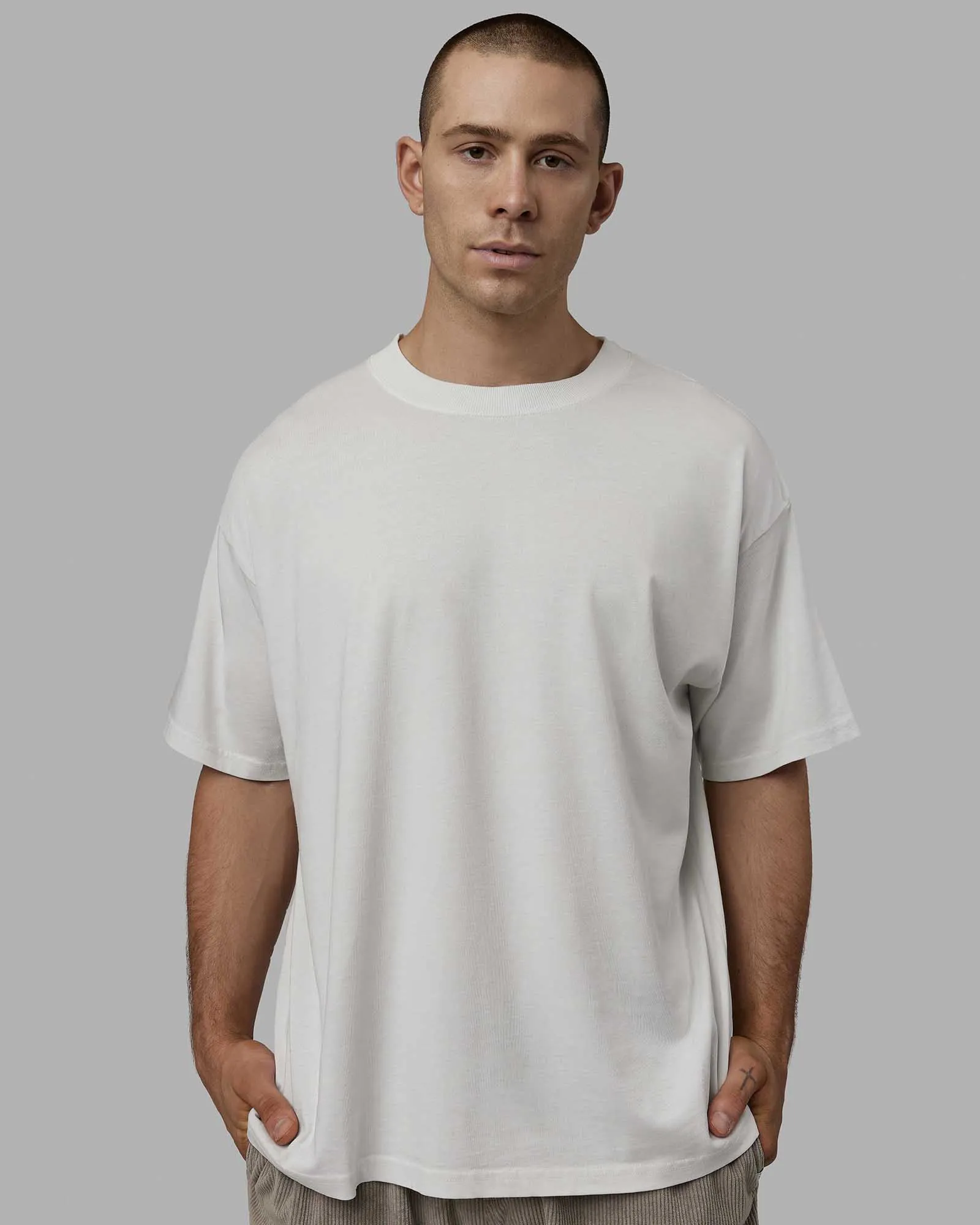 Move Fast Washed Heavyweight Tee Oversize - Lunar Rock-Windsurfer