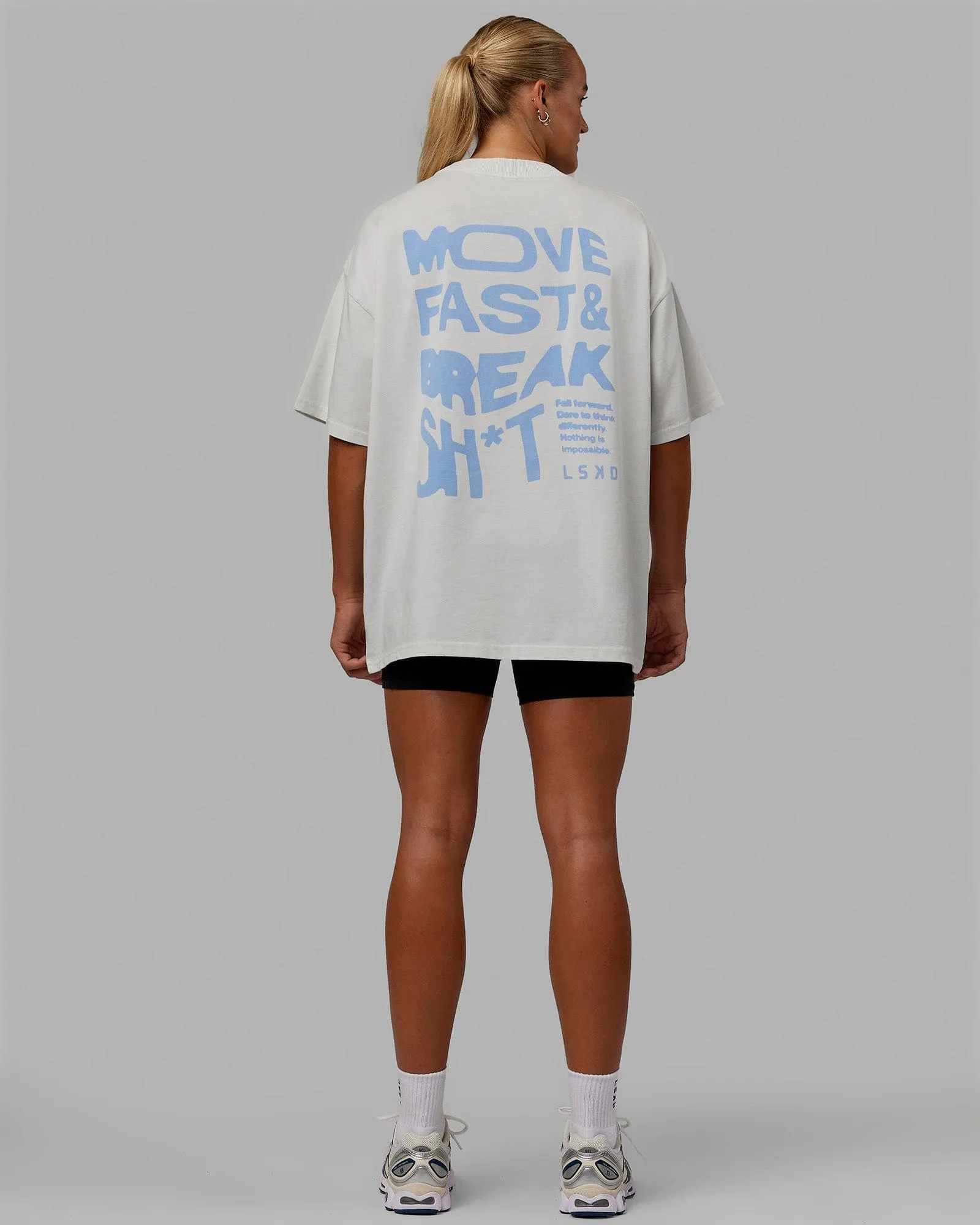Move Fast Washed Heavyweight Tee Oversize - Lunar Rock-Windsurfer