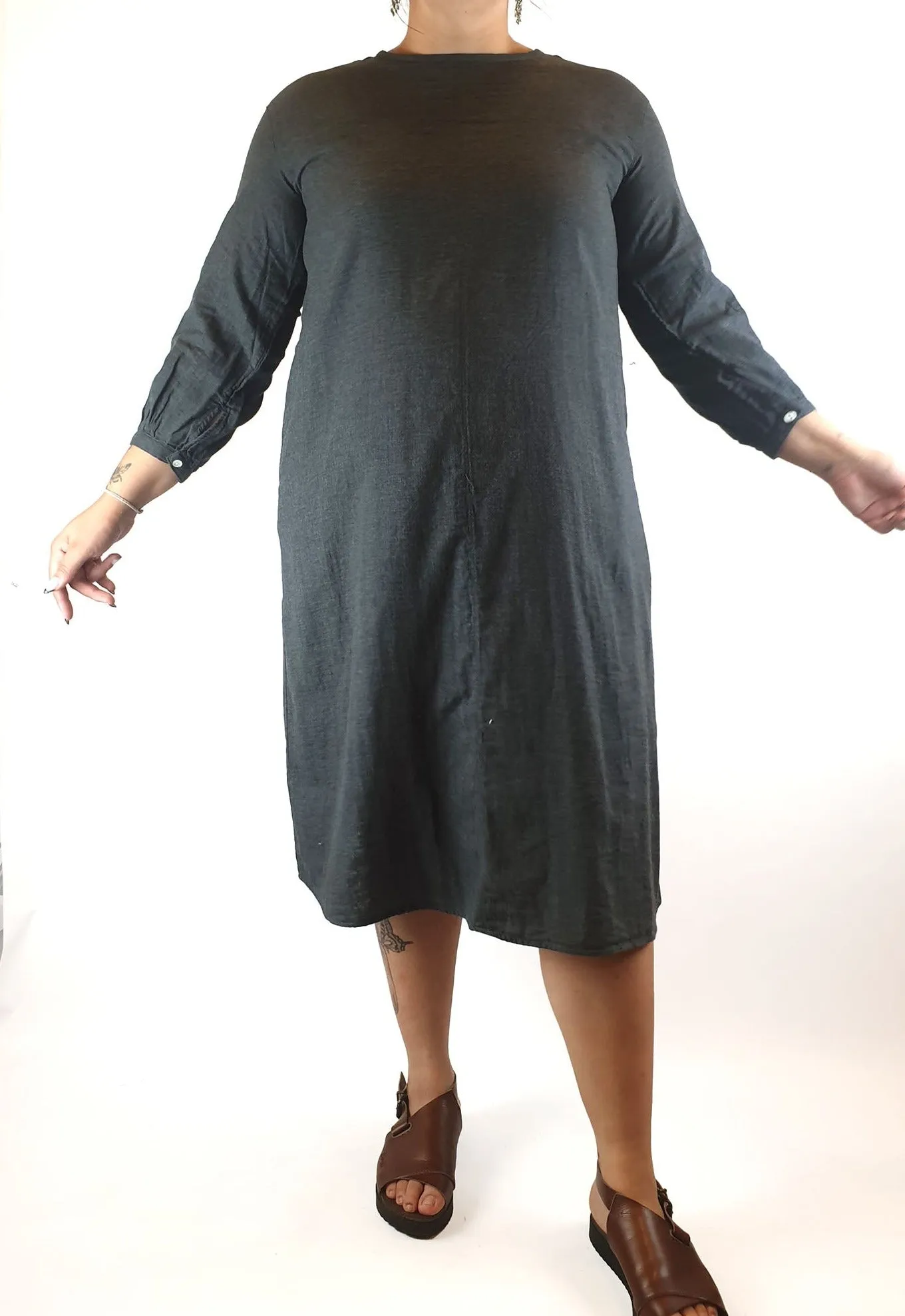 Muji grey tunic dress size ML
