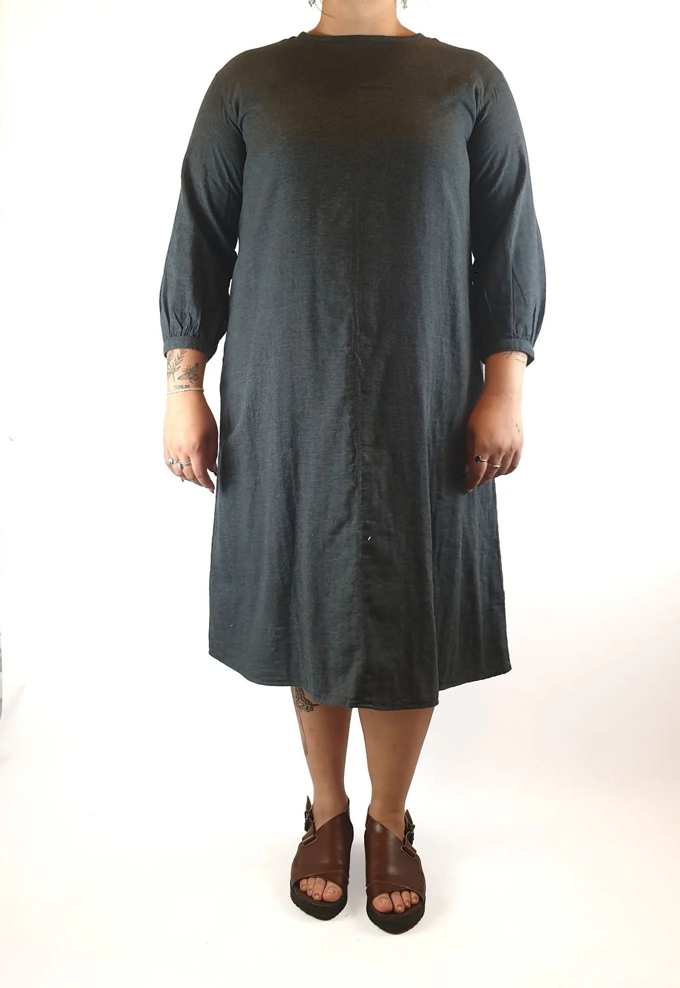 Muji grey tunic dress size ML