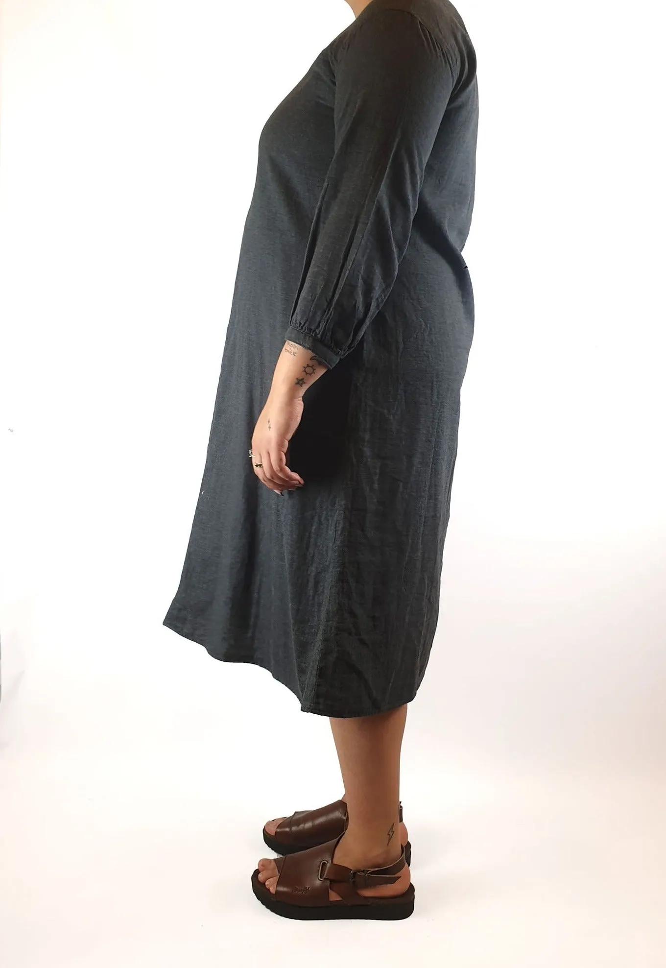 Muji grey tunic dress size ML