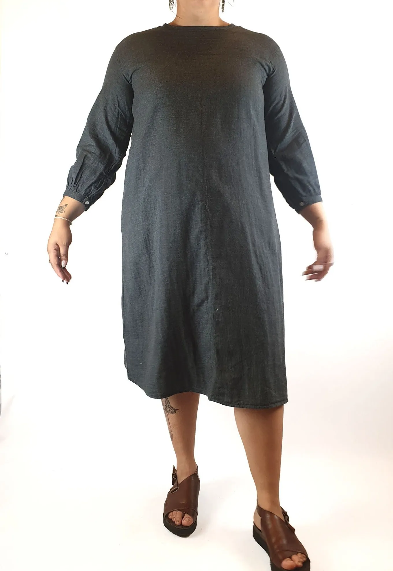 Muji grey tunic dress size ML