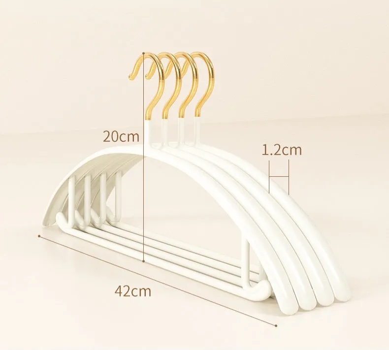 No Shoulder Bump Non-slip Traceless Clothes Hanger, Pack of 5