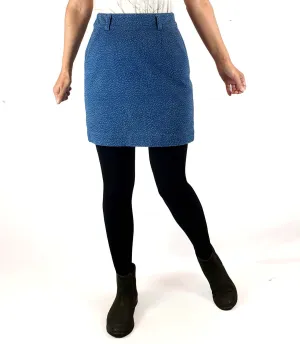 Obus denim skirt with subtle white white animal print size 1 (best fits size 8)