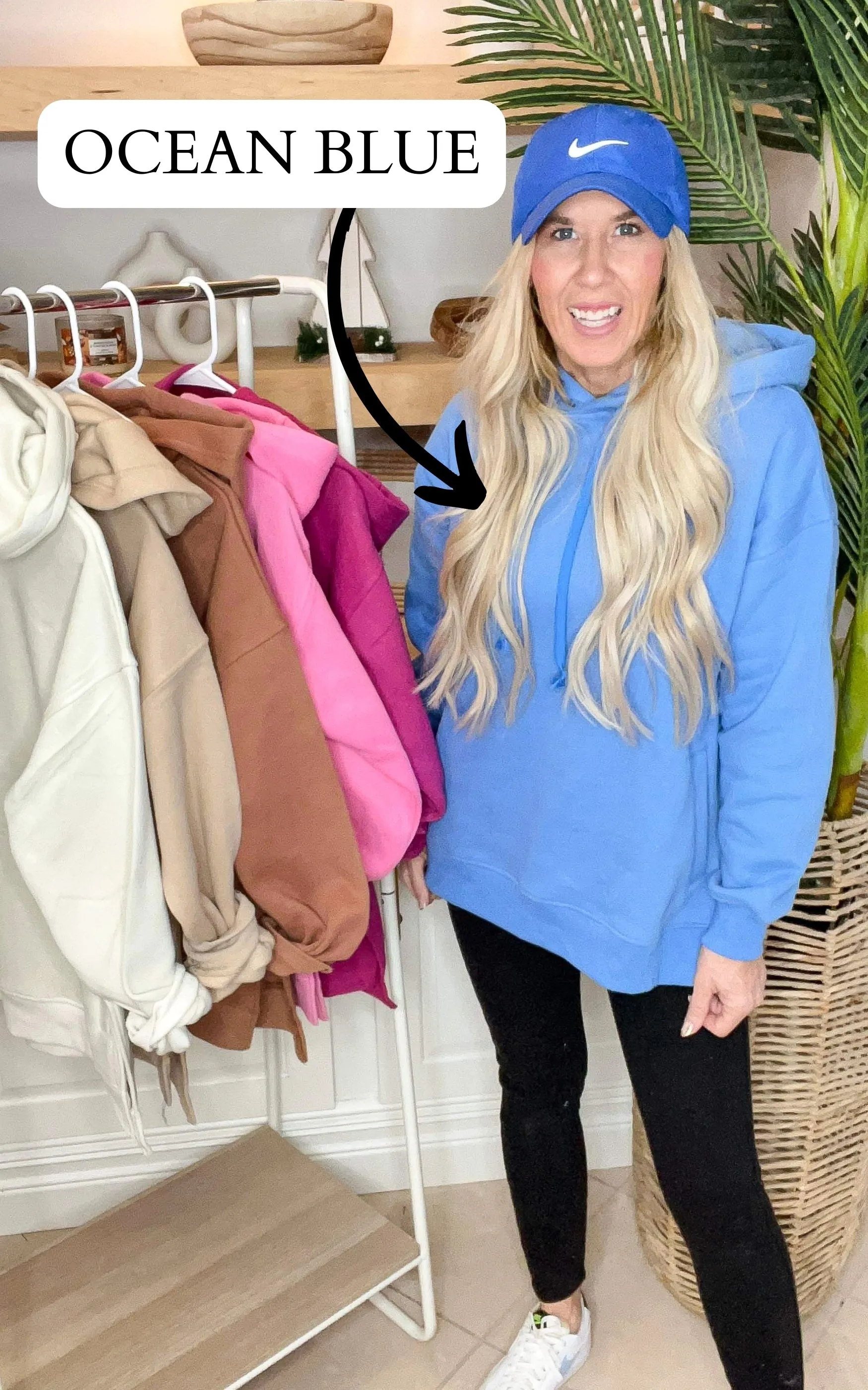 Ocean Blue All Day Fleece Side Slit Hoodie by Salty Wave* DEAL