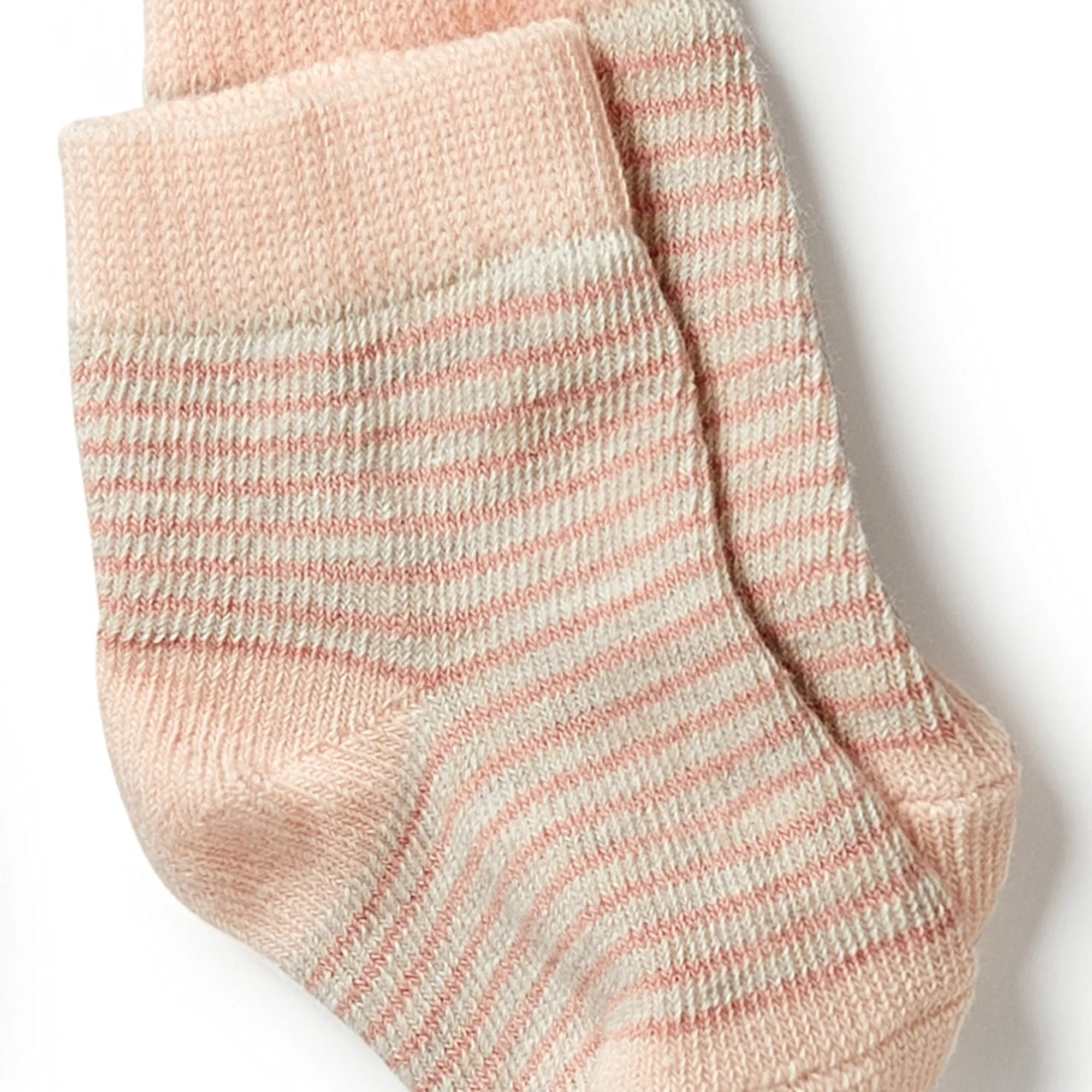 Organic 3 Pack Baby Socks - Peach / Shell / Oatmeal