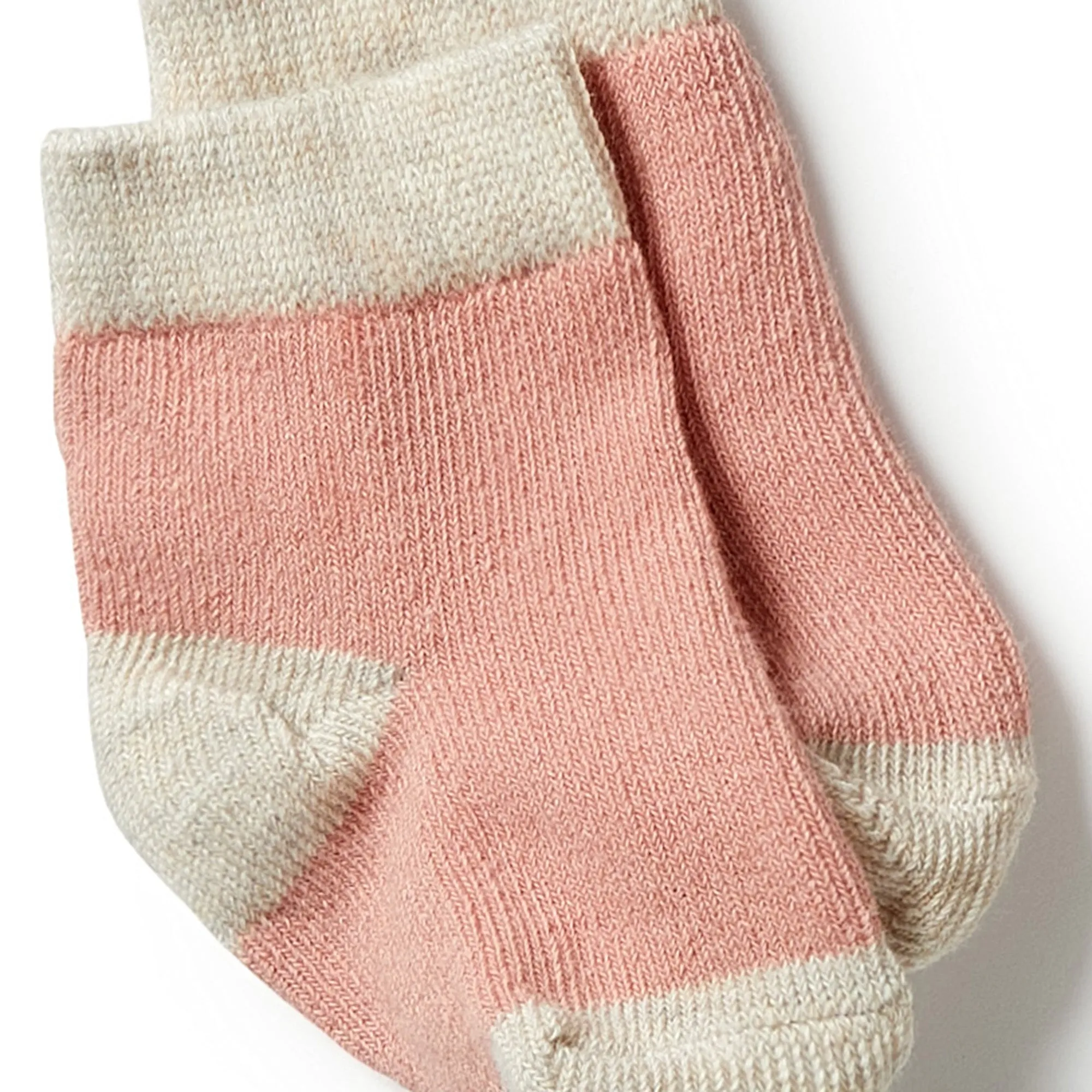 Organic 3 Pack Baby Socks - Peach / Shell / Oatmeal