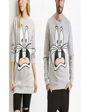 Pack Of 2 Mr And Mrs Bunny Print Sweat Shirt