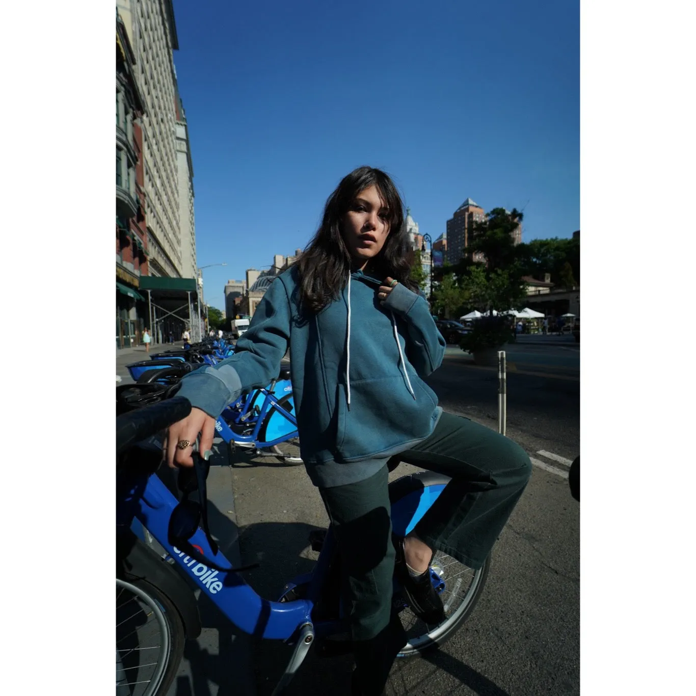 Paneled Hoodie - Blue Haze