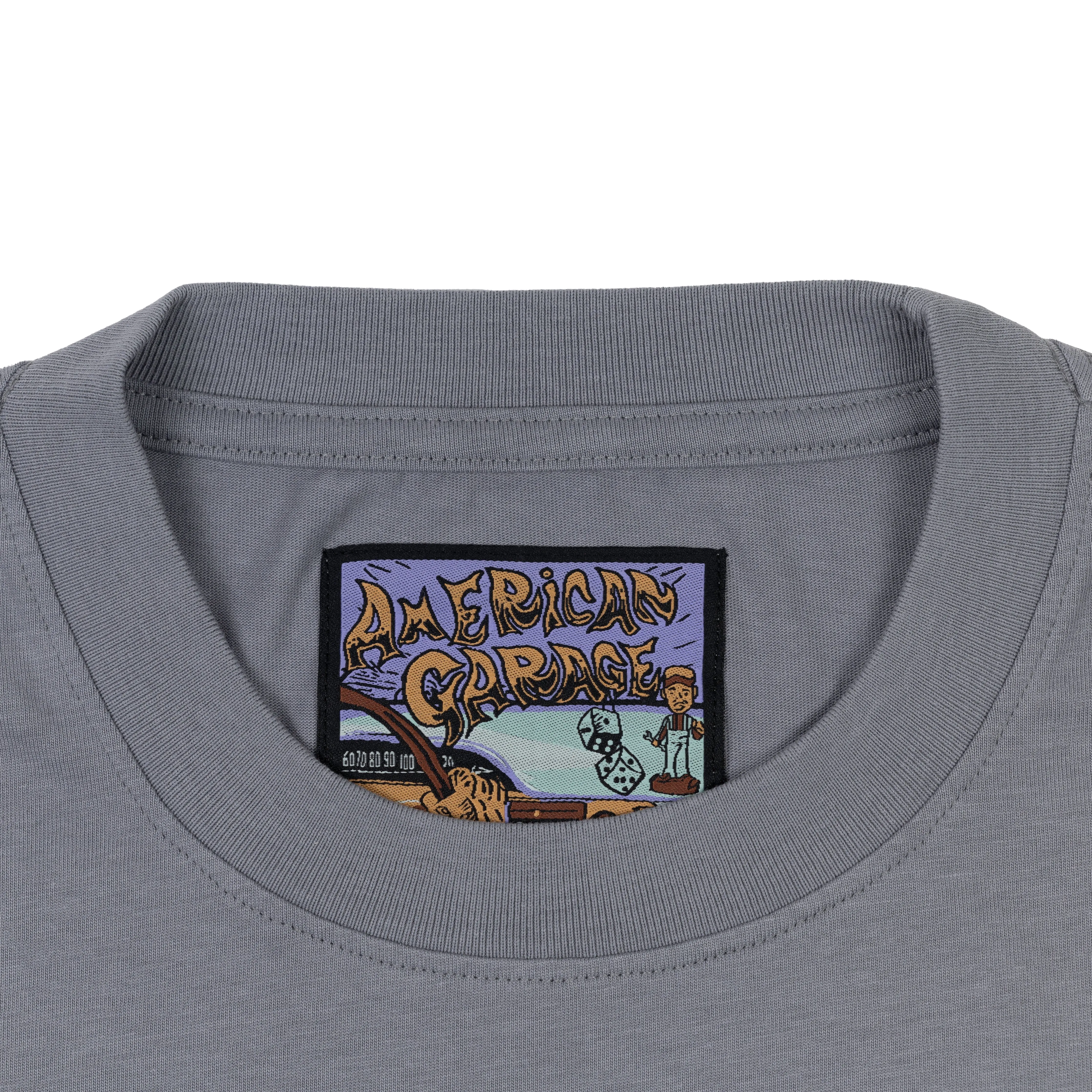 Premium Heavy Cotton Boxy Fit Discharge Print Tee - Monument / Dragon Sushi