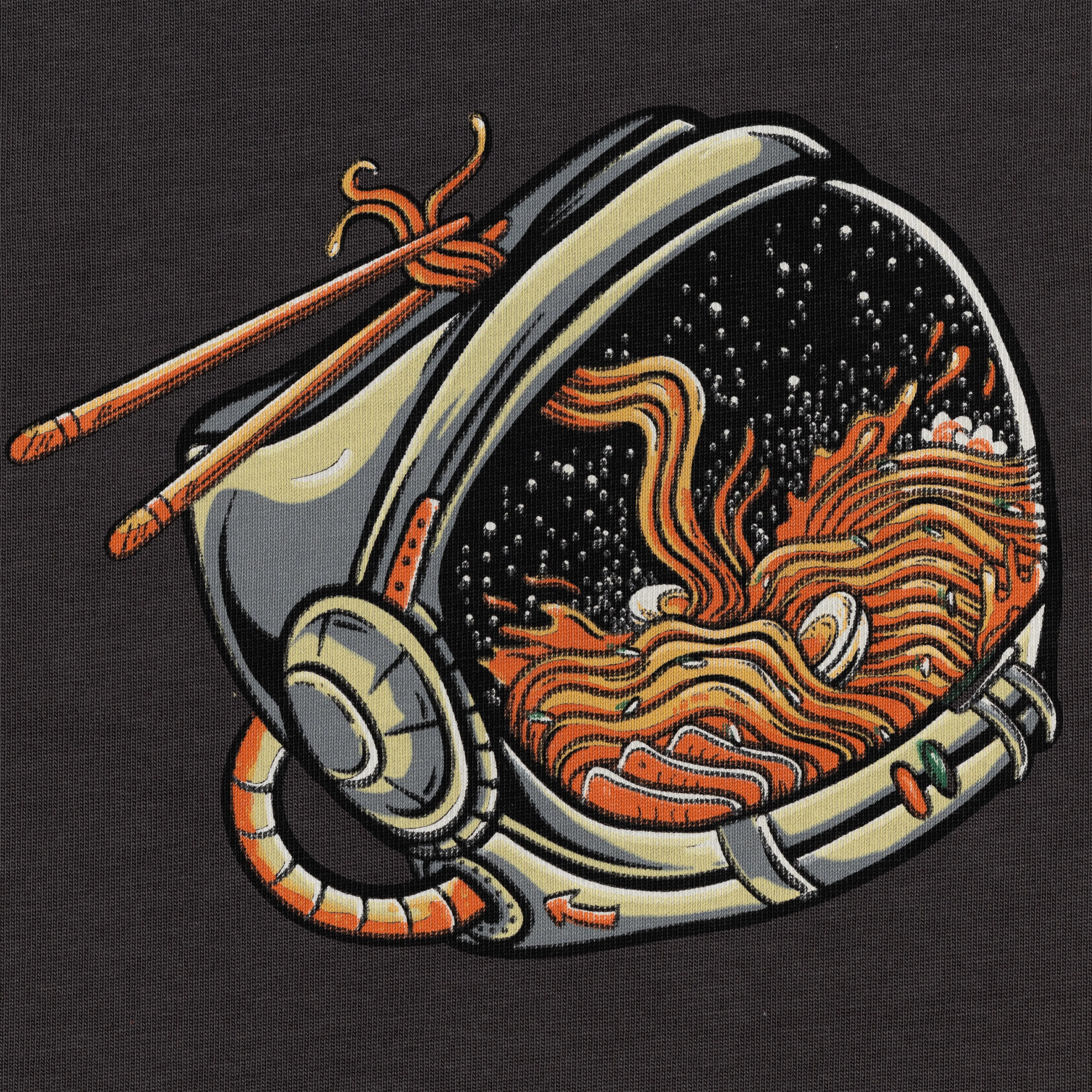 Premium Heavy Cotton Boxy Fit Discharge Print Tee - Unexplored / Astronaut