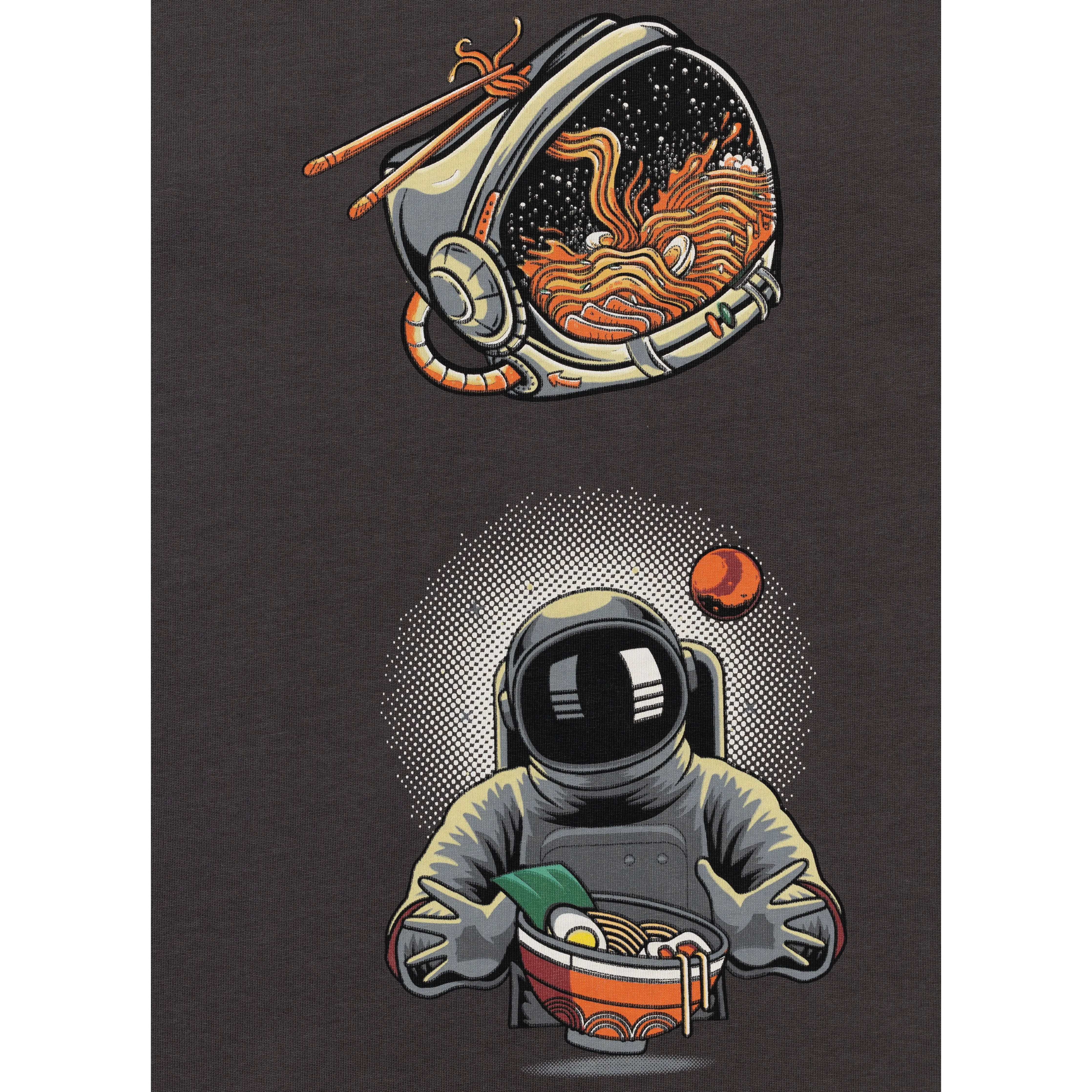 Premium Heavy Cotton Boxy Fit Discharge Print Tee - Unexplored / Astronaut