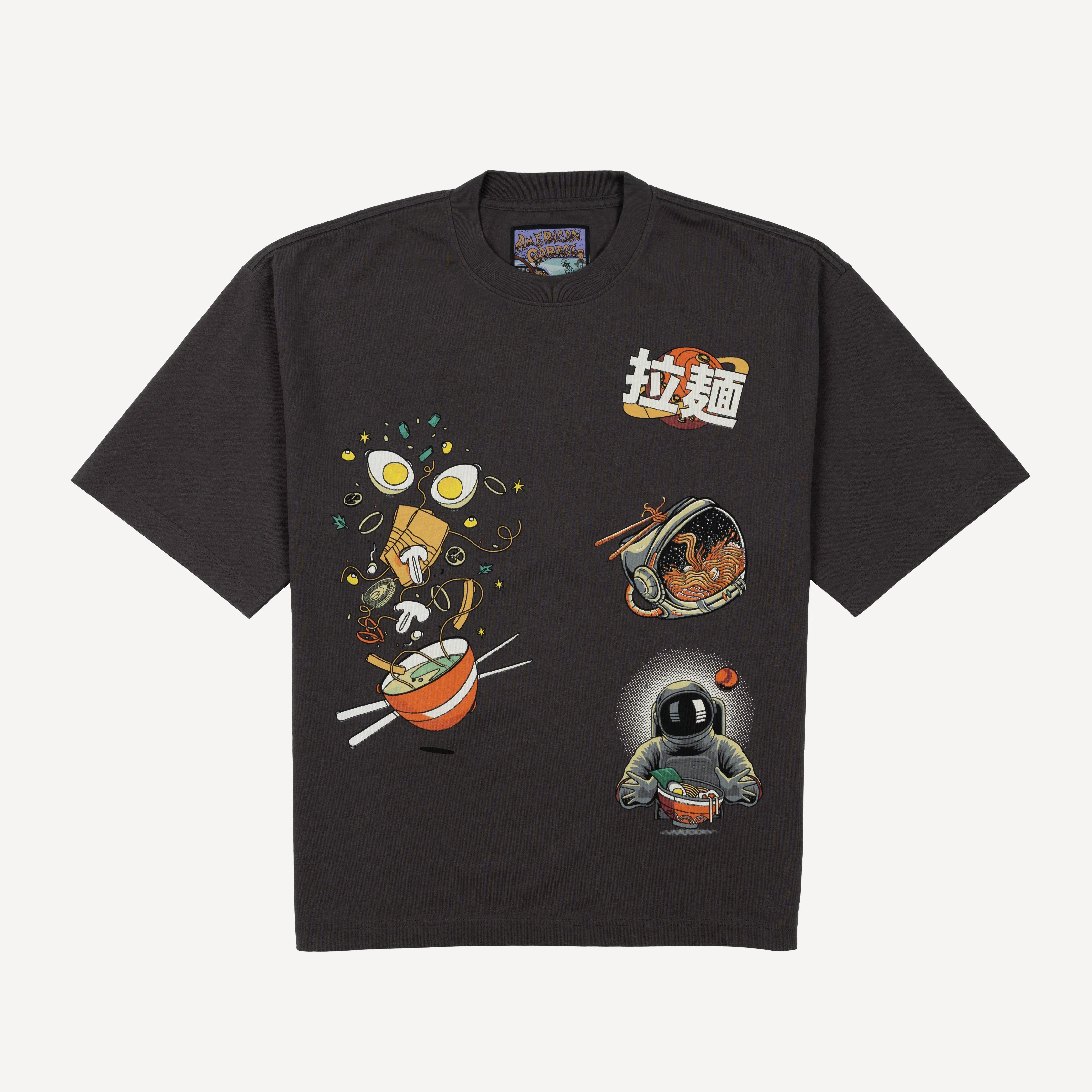 Premium Heavy Cotton Boxy Fit Discharge Print Tee - Unexplored / Astronaut