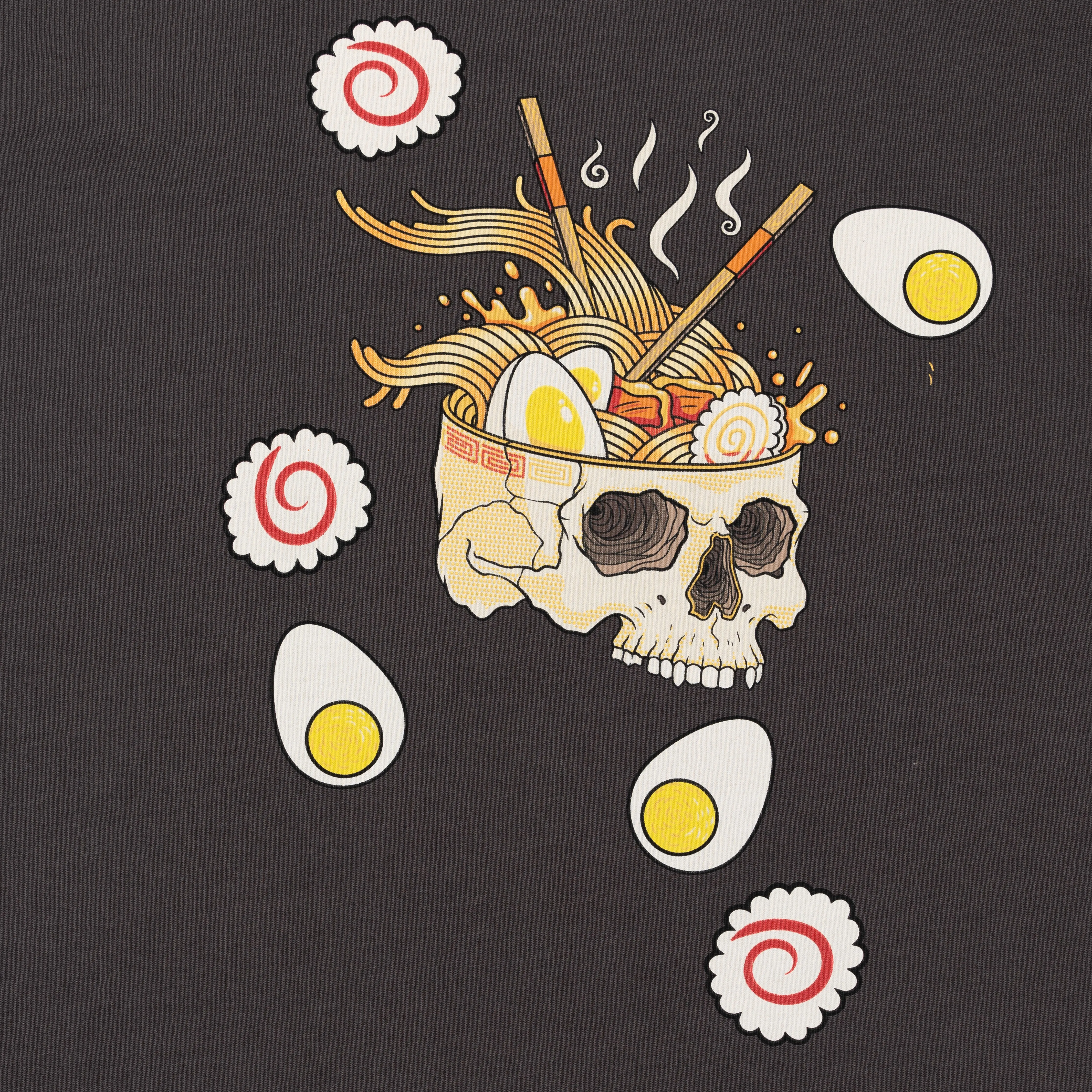 Premium Heavy Cotton Boxy Fit Discharge Print Tee - Unexplored / Skull