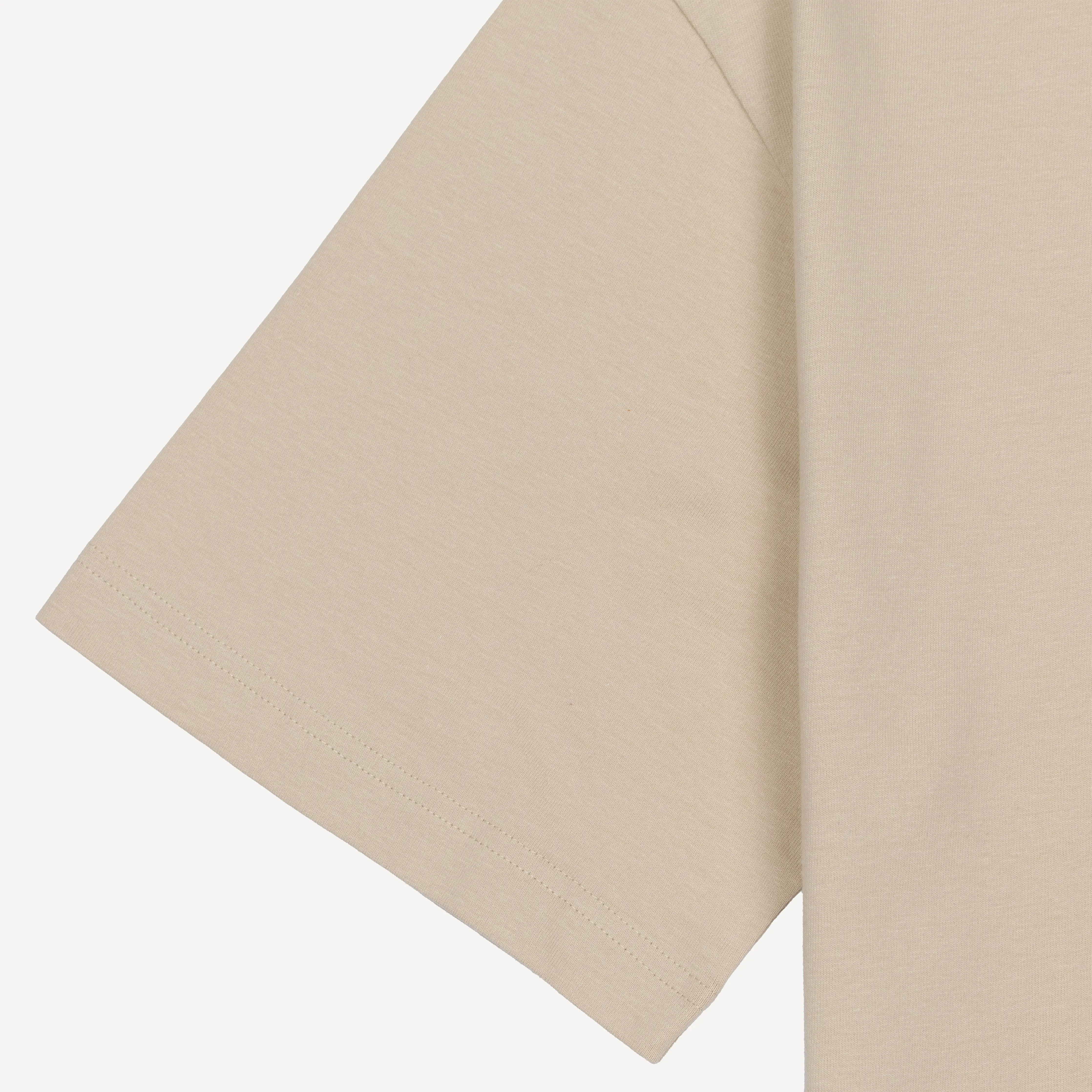 Premium Heavy Cotton Solid Color Boxy Fit Tee - Oatmeal