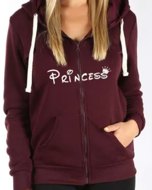Pricess Zipper Hoodie For women