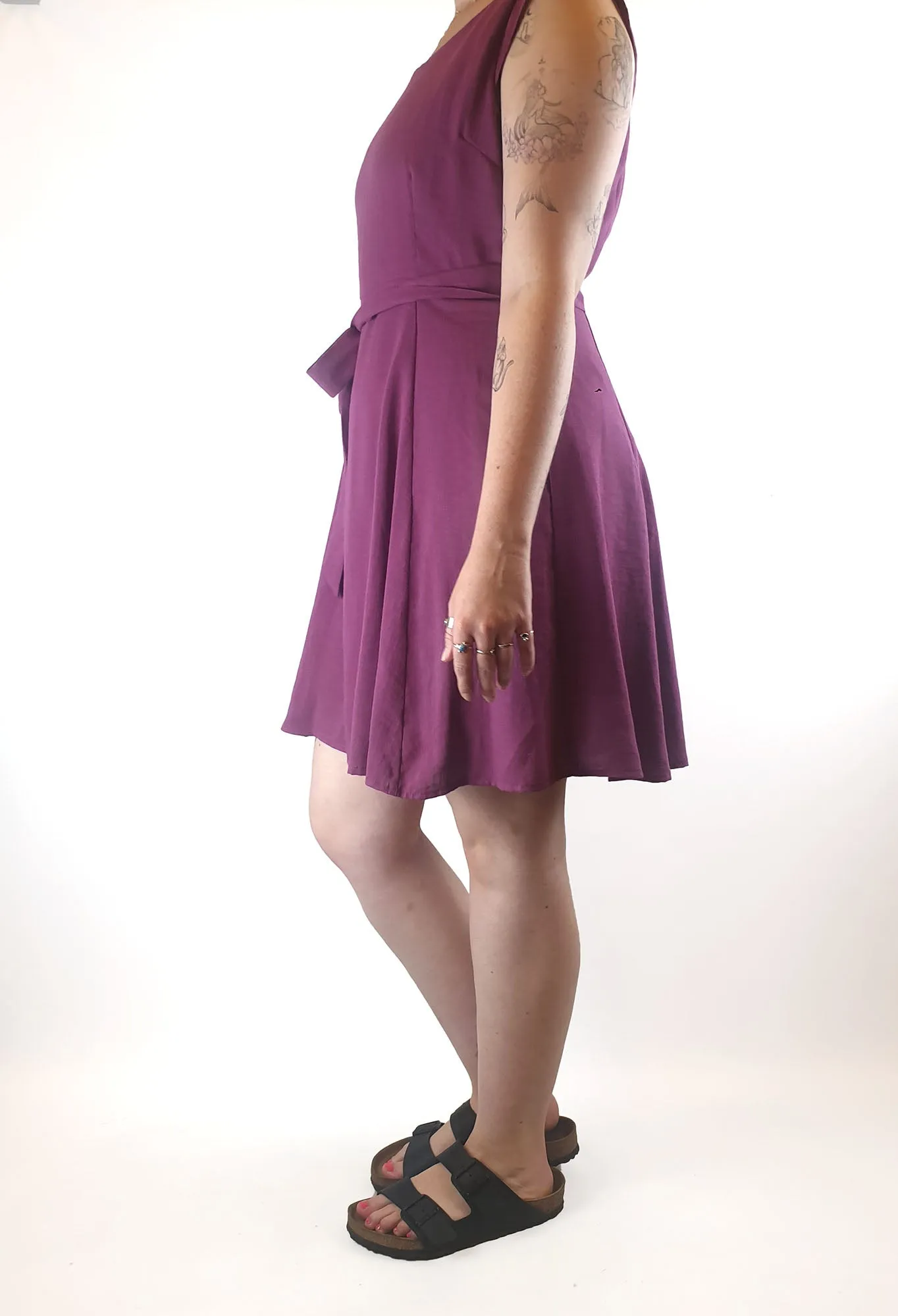 Princes Highway purple linen mix dress size 12