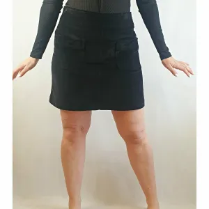 Princess Highway black cord mini skirt size 12
