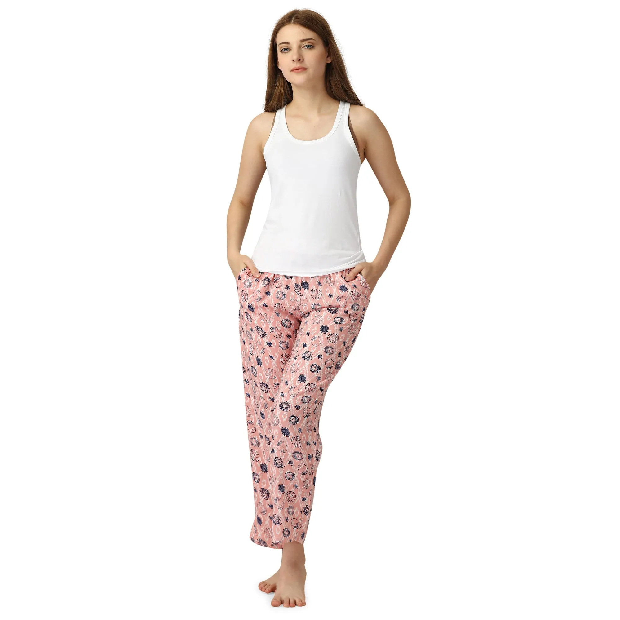 Printed Super Soft Cotton Stretch Racerback Tank Top