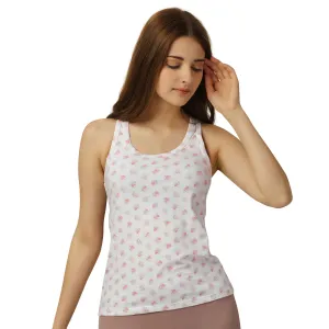 Printed Super Soft Cotton Stretch Racerback Tank Top