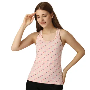 Printed Super Soft Cotton Stretch Racerback Tank Top