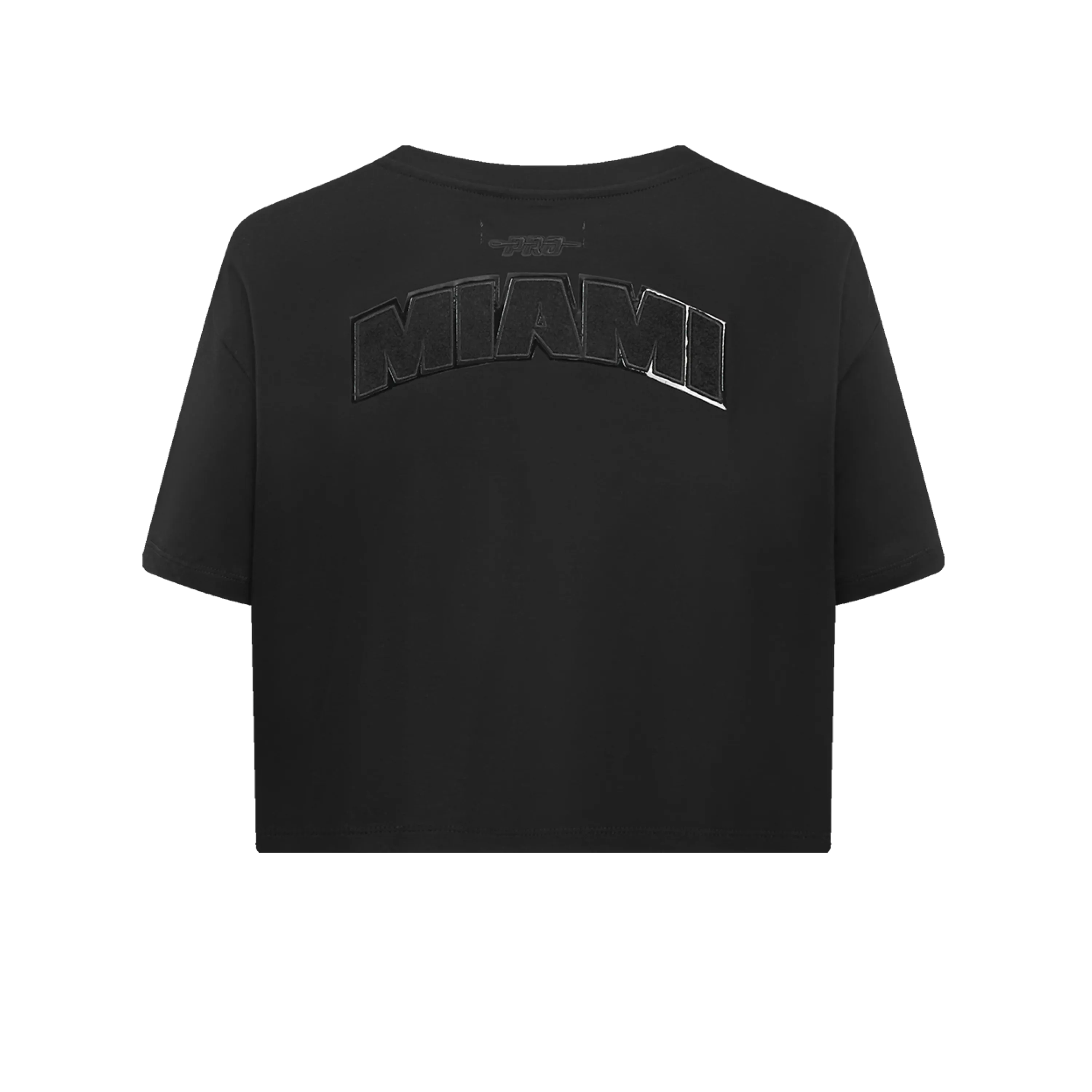 Pro Standard Miami HEAT Boxy Triple Black Women's Crop Tee