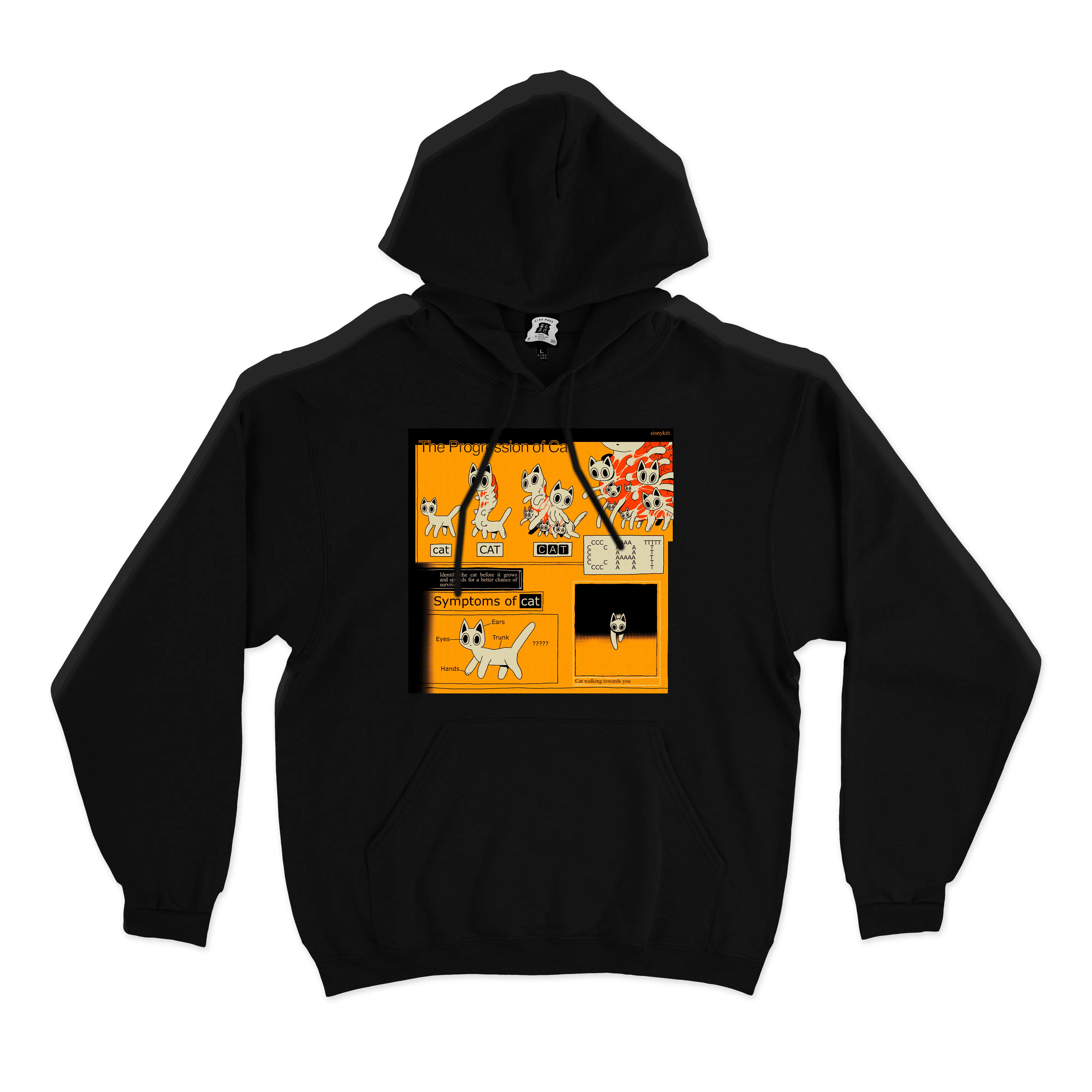 "2747" Basic Hoodie Black/Khaki