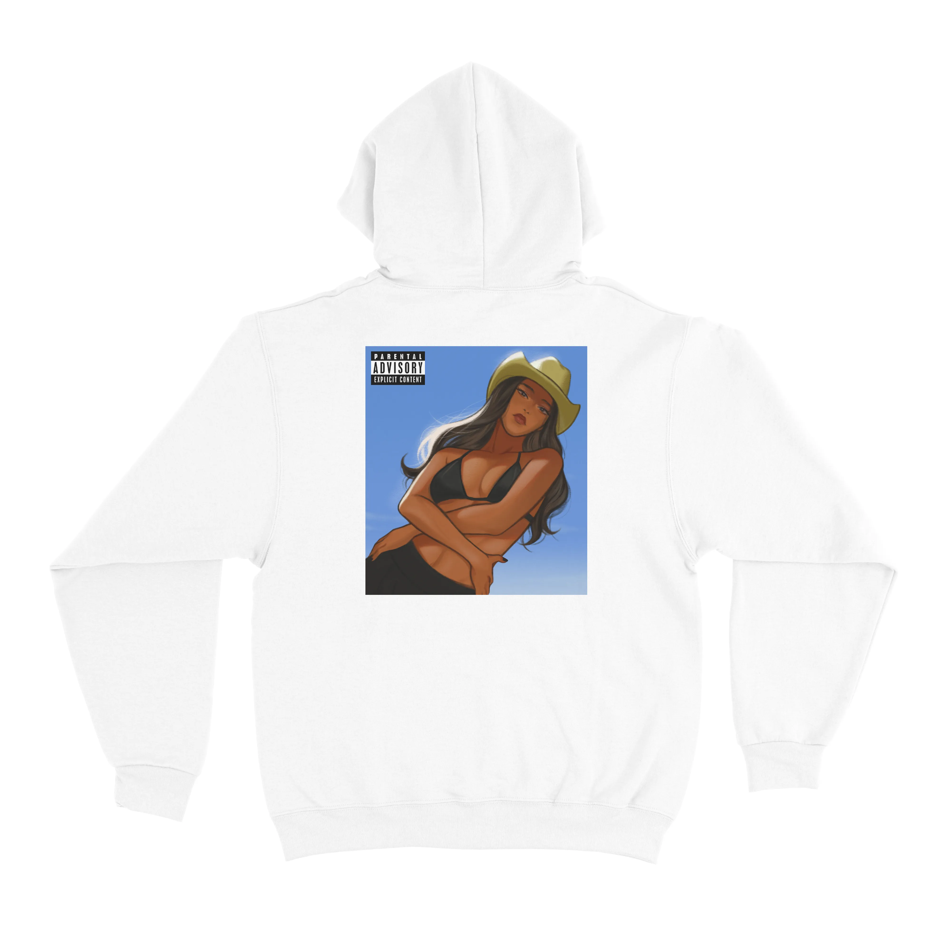 "Be the Cowgirl" Basic Hoodie White/Beige