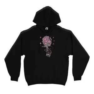 "Cat Bouquet" Basic Hoodie Black