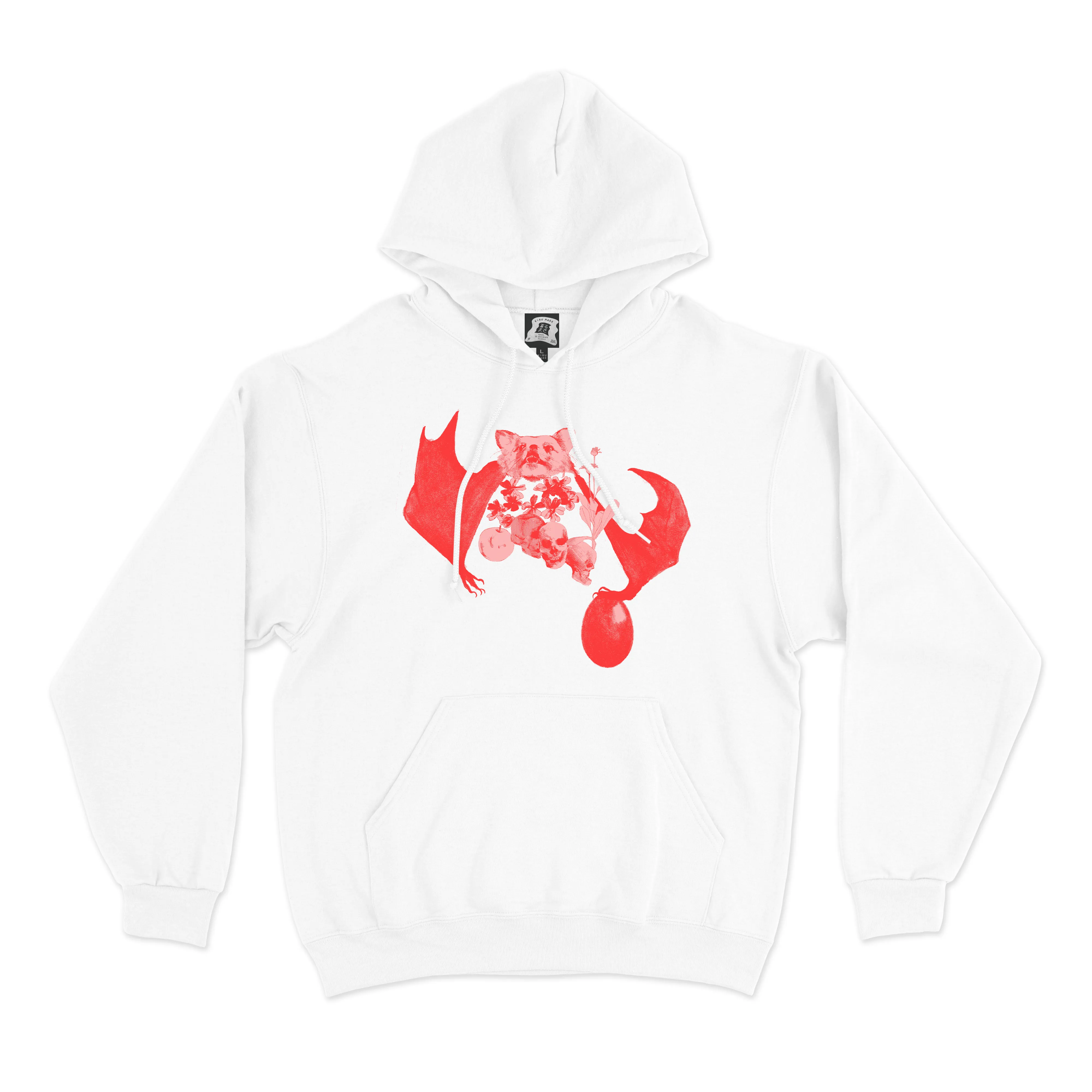 "Chloe" Basic Hoodie White/Beige