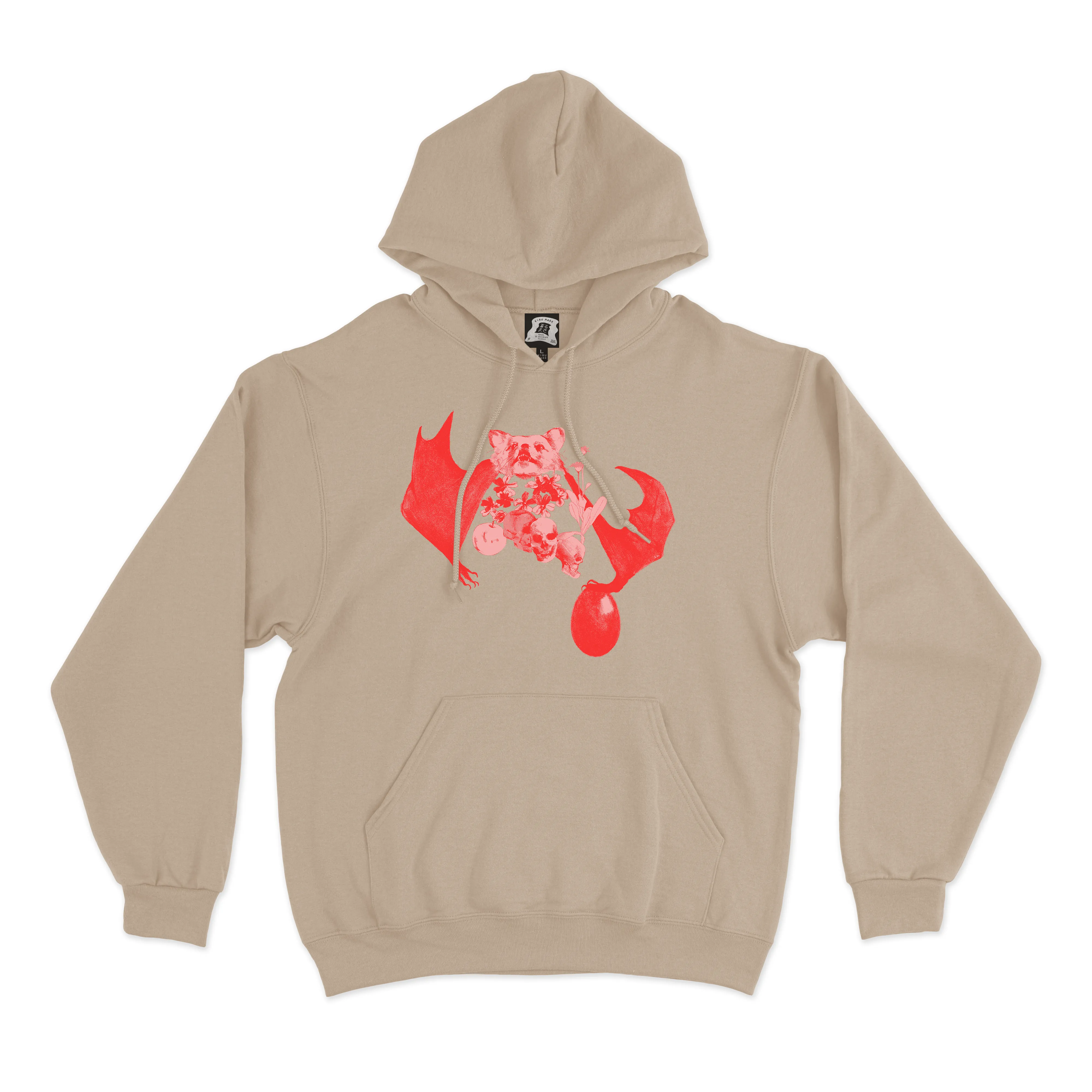 "Chloe" Basic Hoodie White/Beige