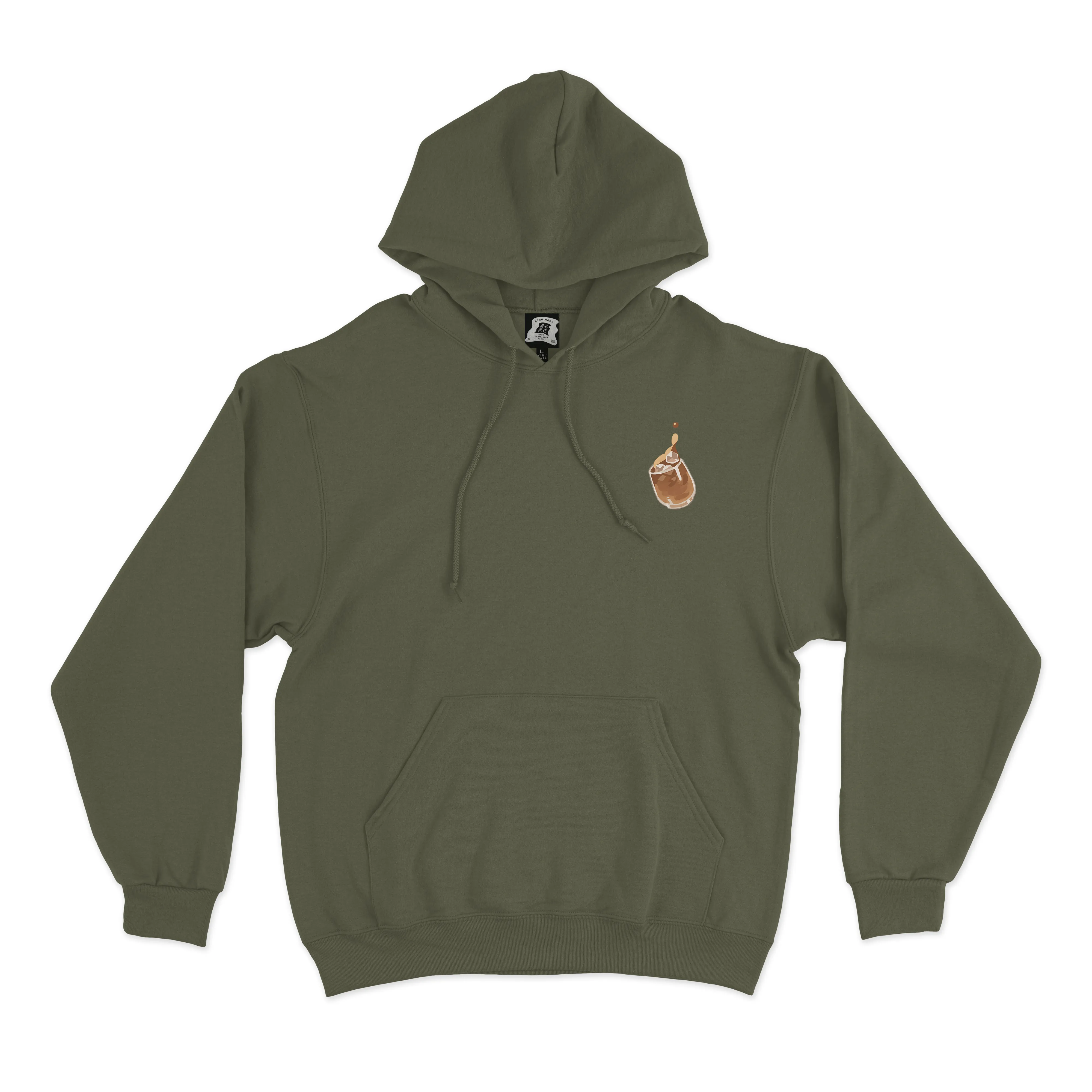 "Coffee" Basic Hoodie White/Khaki