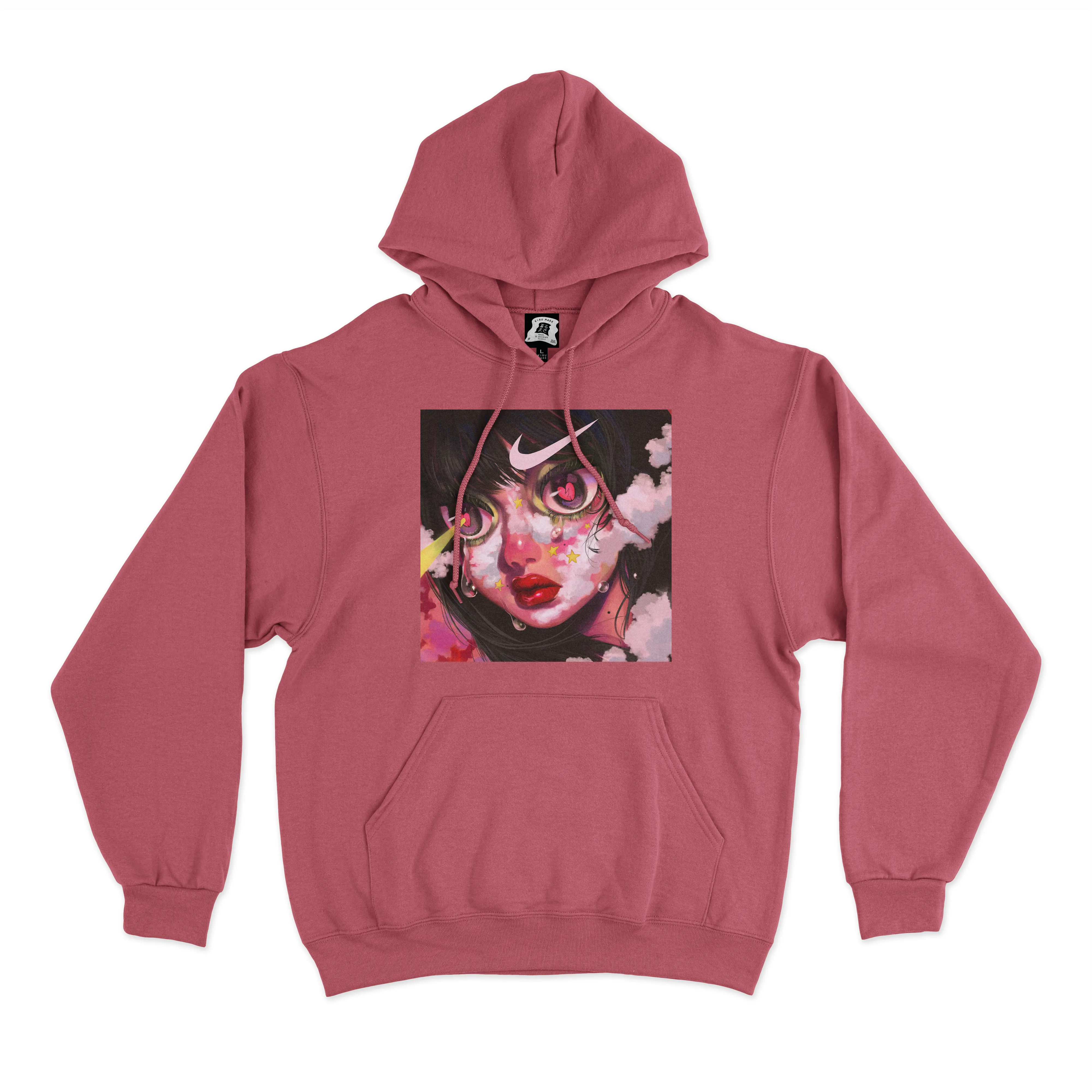 "Failed Projection" Basic Hoodie Black/Pink