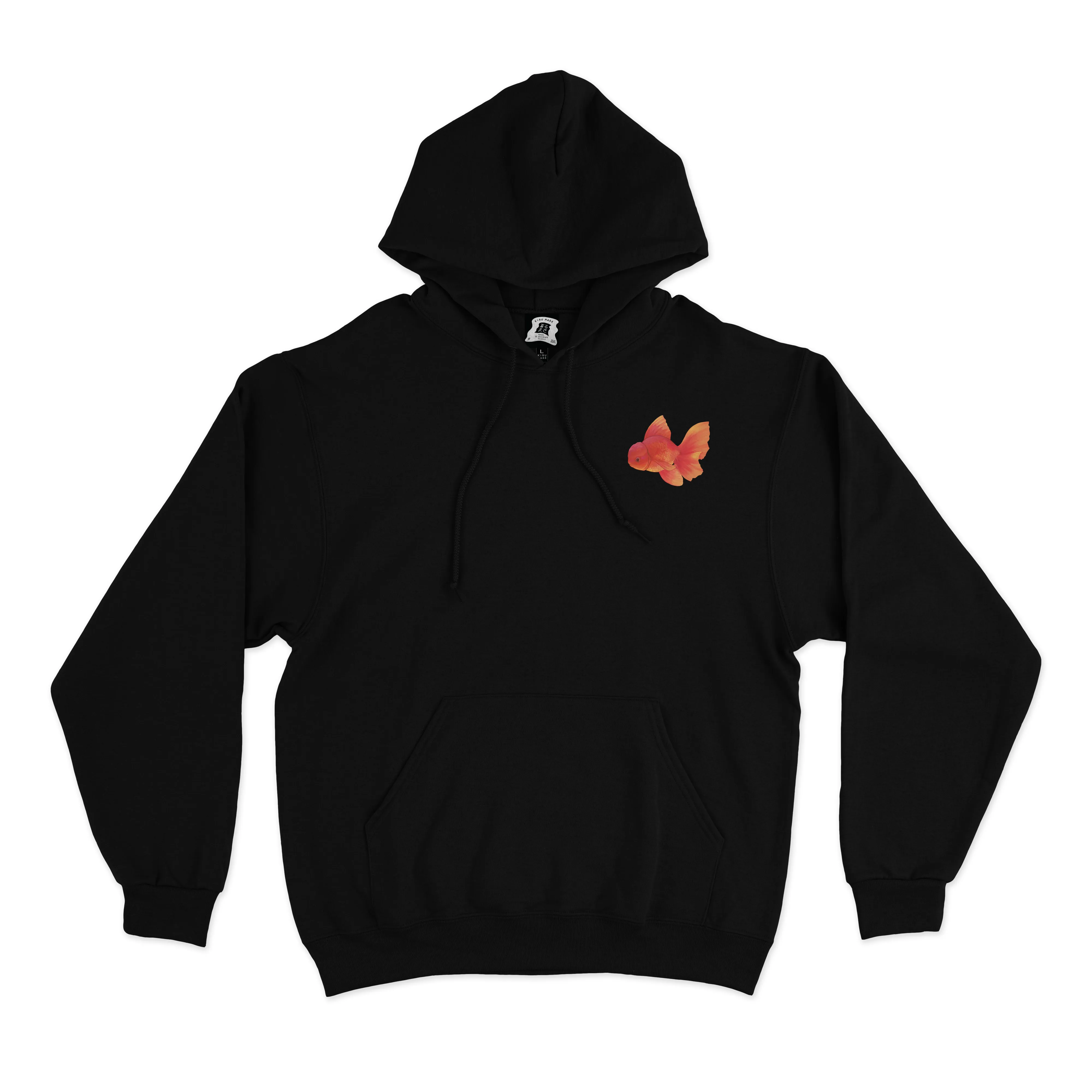 "Free Fall" Basic Hoodie Black/Pink