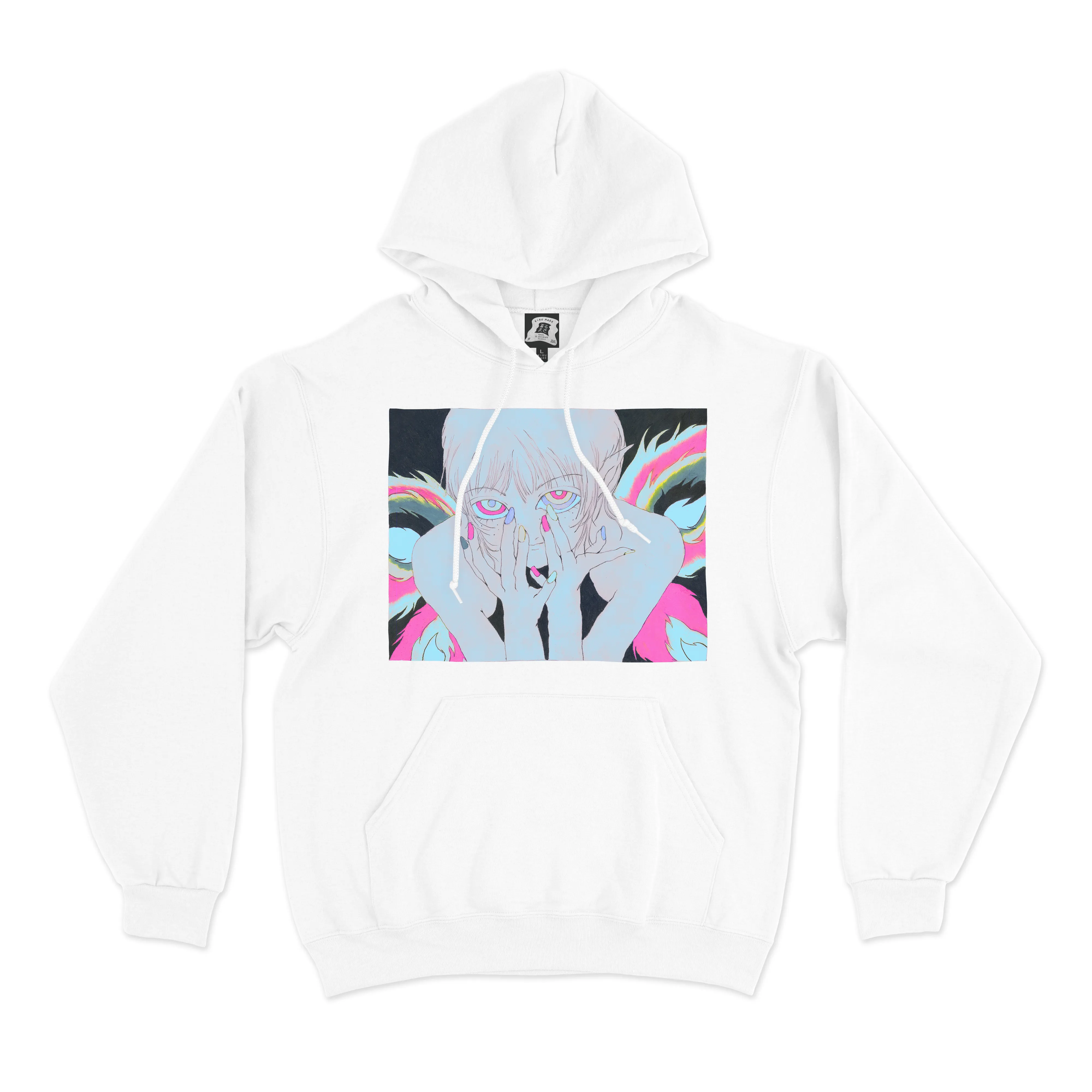 "Hypno" Basic Hoodie Black/White