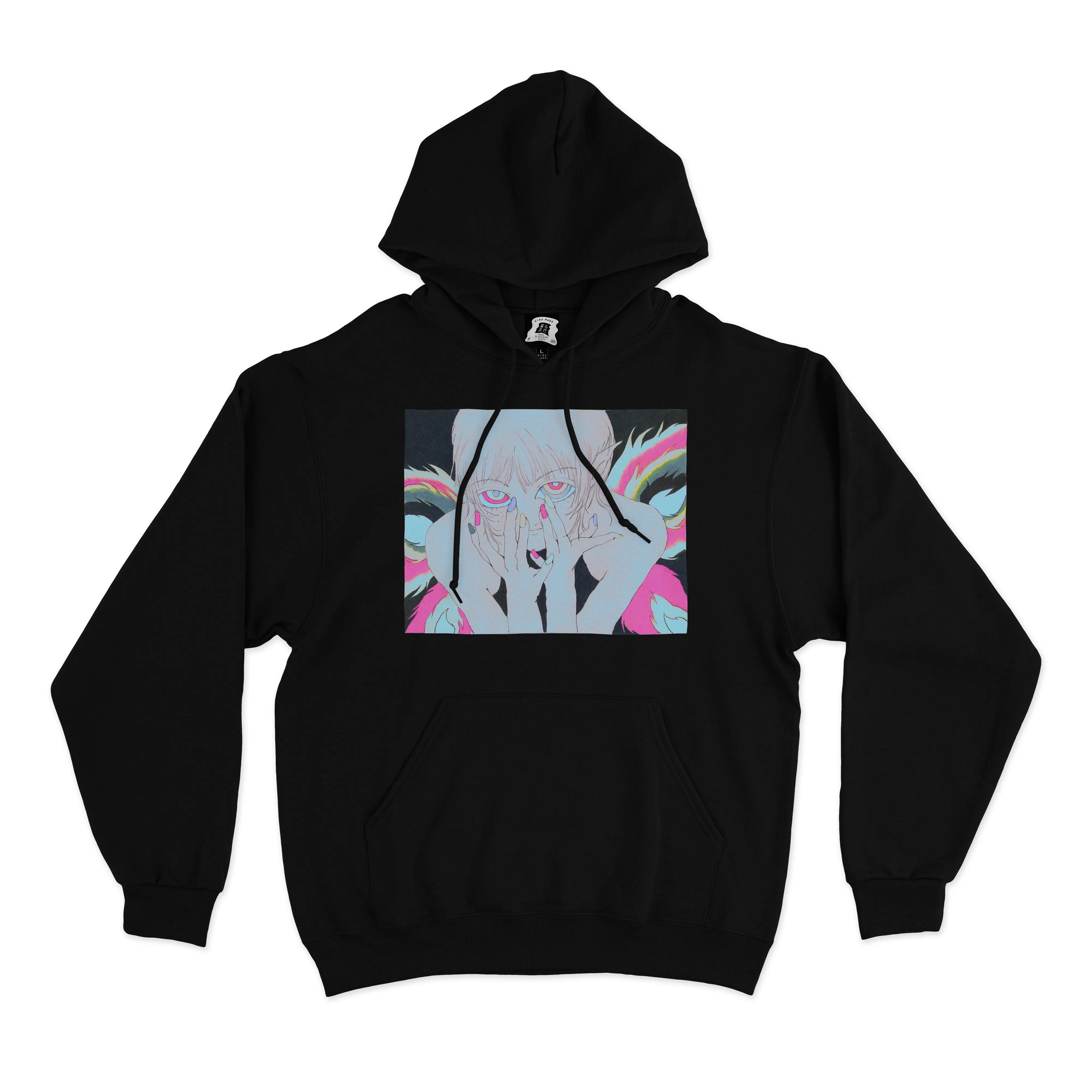 "Hypno" Basic Hoodie Black/White
