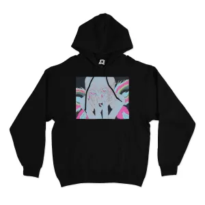 "Hypno" Basic Hoodie Black/White