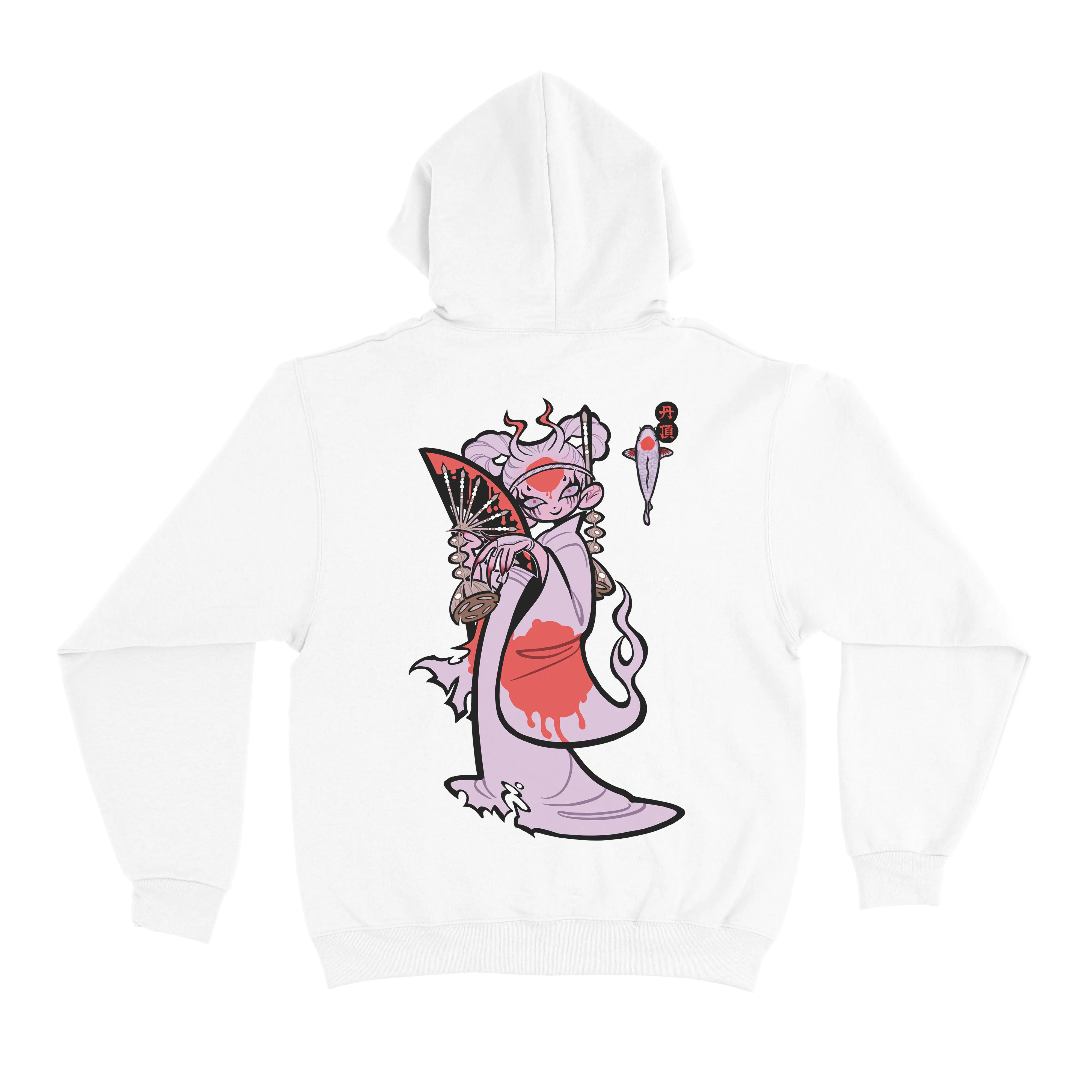 "Kigane" Basic Hoodie Black/White/Pink