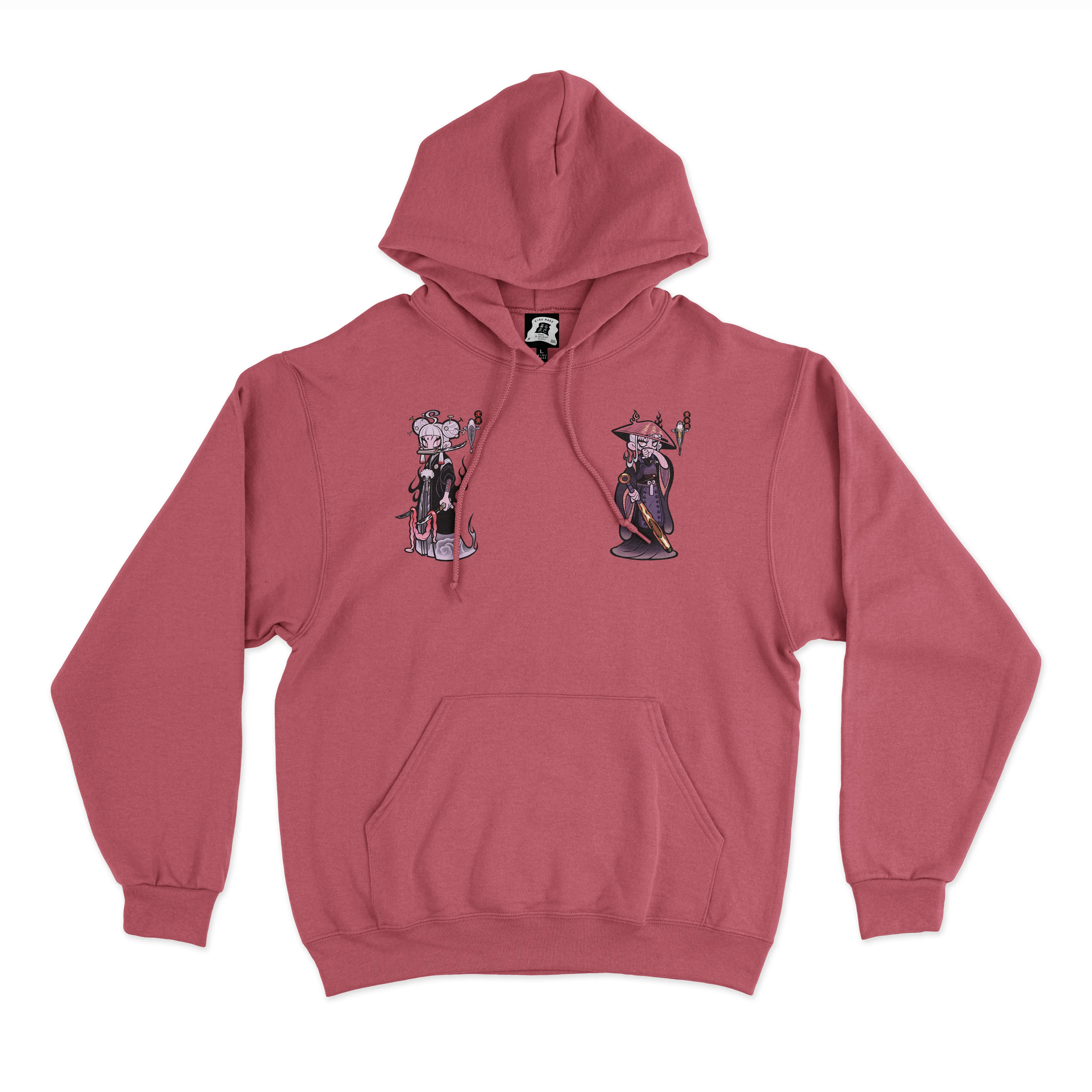 "Kigane" Basic Hoodie Black/White/Pink