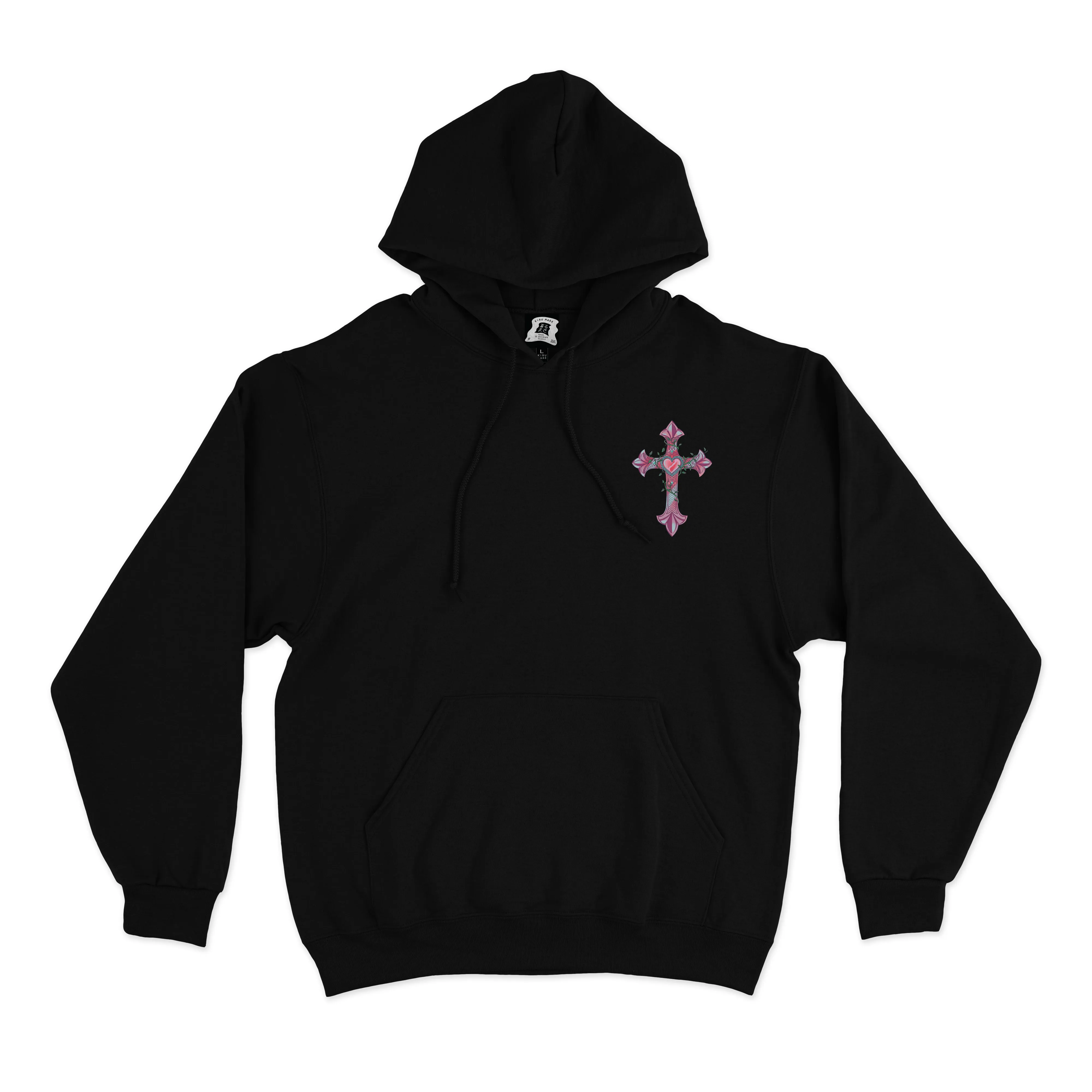 "Kitchen" Basic Hoodie Black/Pink