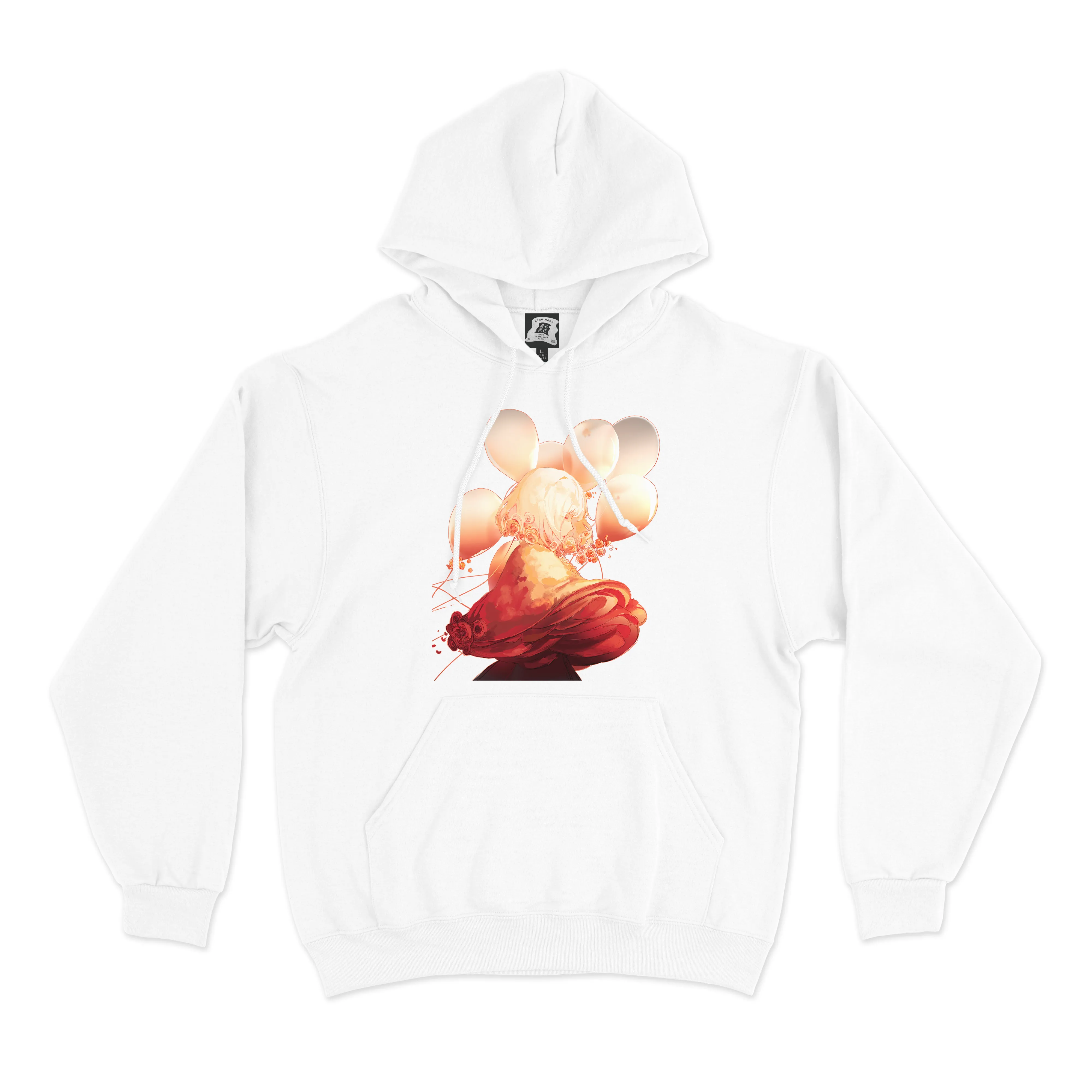"Morning" Basic Hoodie Black/White