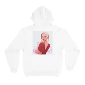 "Red" Basic Hoodie White/Black